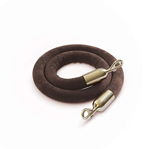 Brown Rope With Polished Brass Snap Ends