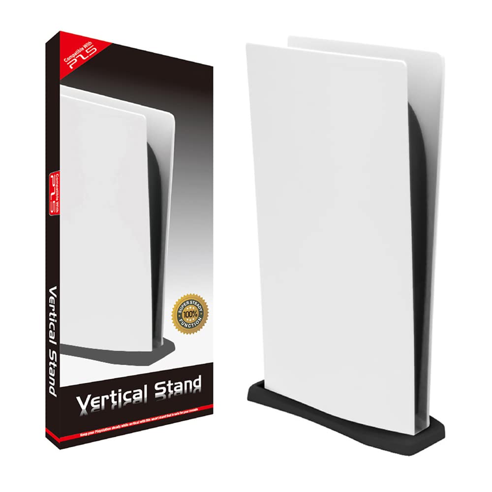 PS5 Vertical Stand for Digital Edition - Playstation 5 Console Holder with Cooling Vents & Non-Slip Feet, Black (Not for PS5 Slim) | Perfect for Gaming Setup & Space-Saving Storage