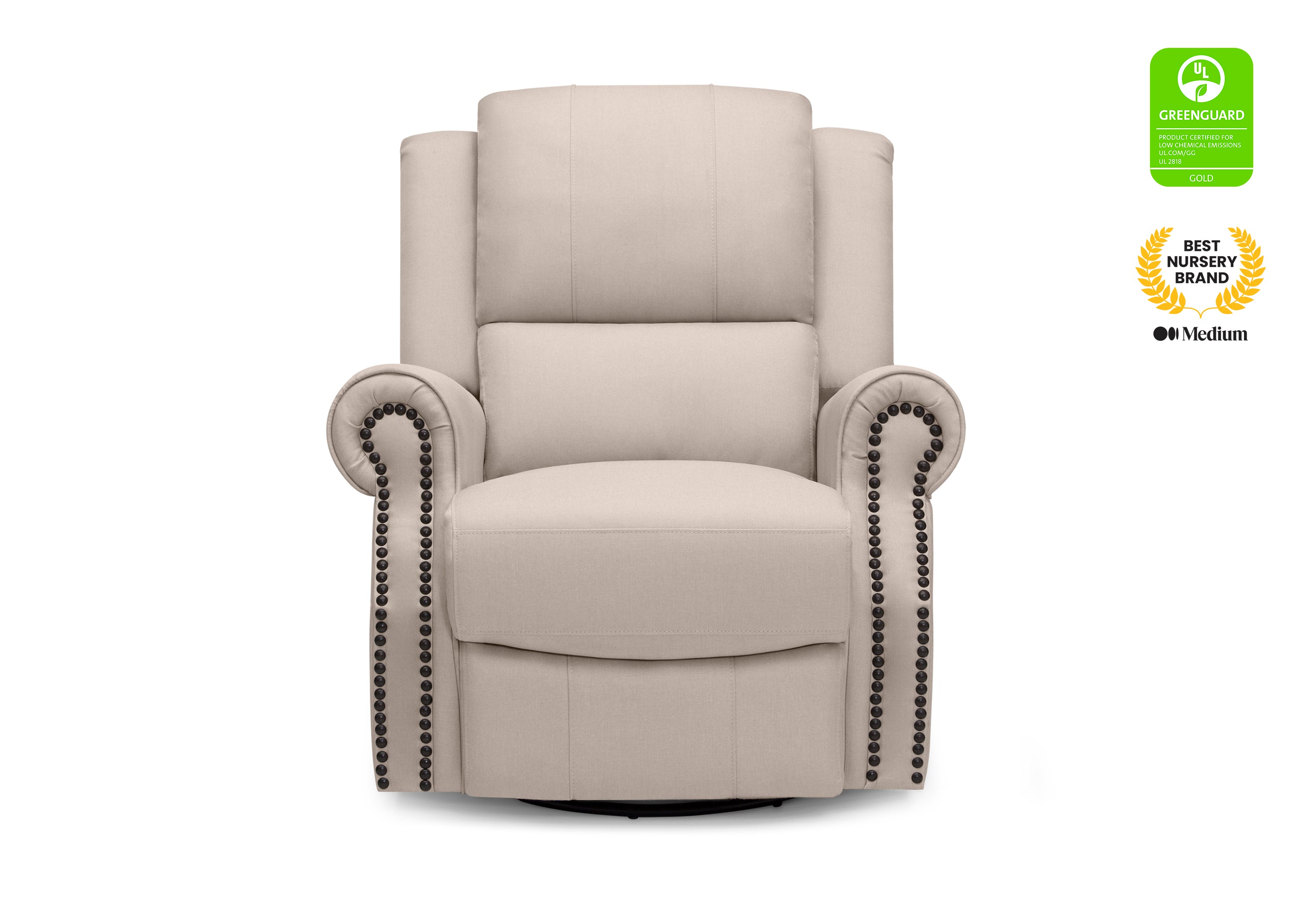 Dylan Nursery Recliner Glider Swivel Chair - Comfortable Rocking Chair for Breastfeeding & Baby Nursery - Perfect for Nursing, Reading & Relaxing with Your Newborn