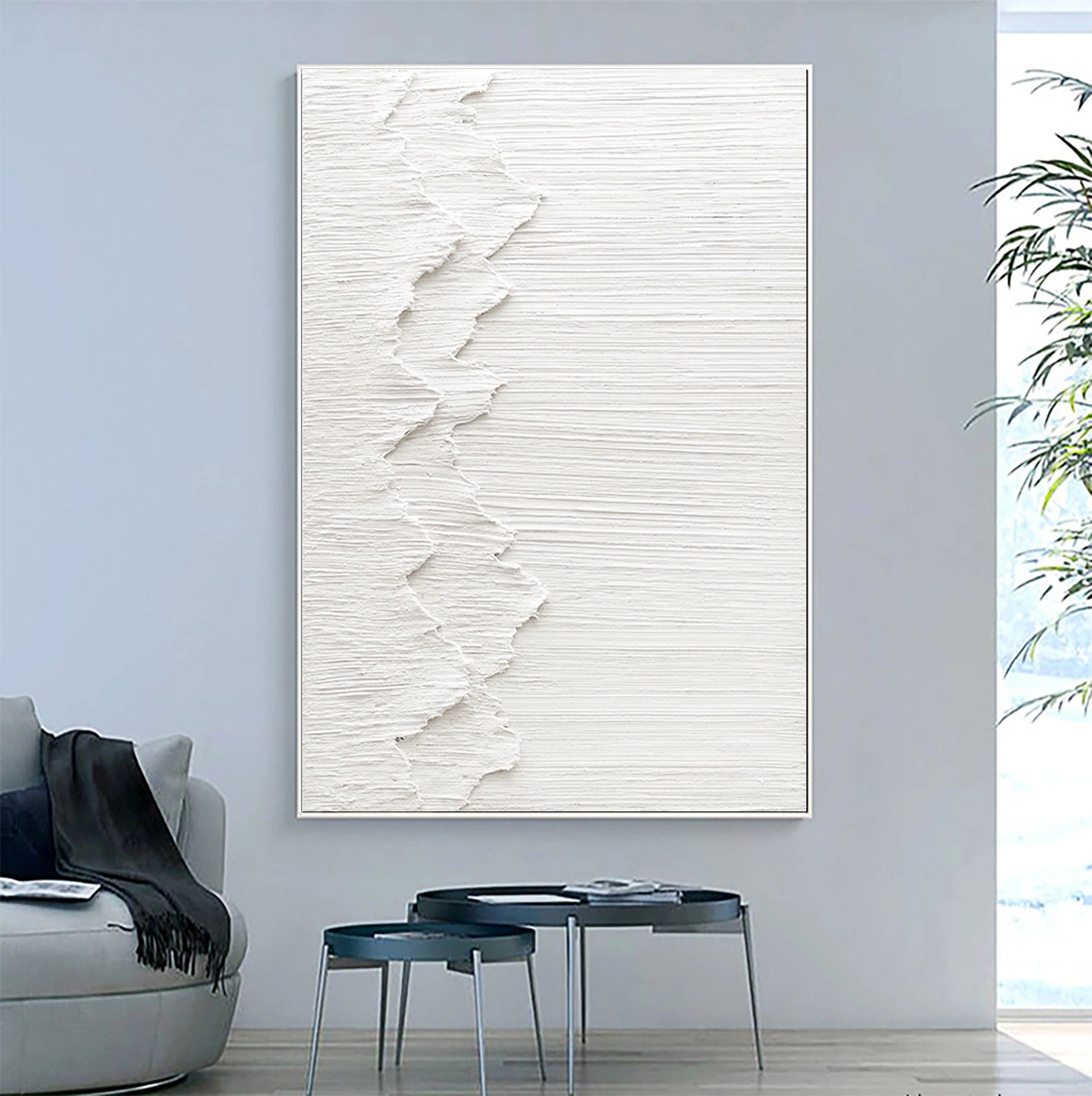 Minimalist Textured Plaster Art Painting - Modern Abstract Wall Decor for Living Room, Bedroom & Office #MM025