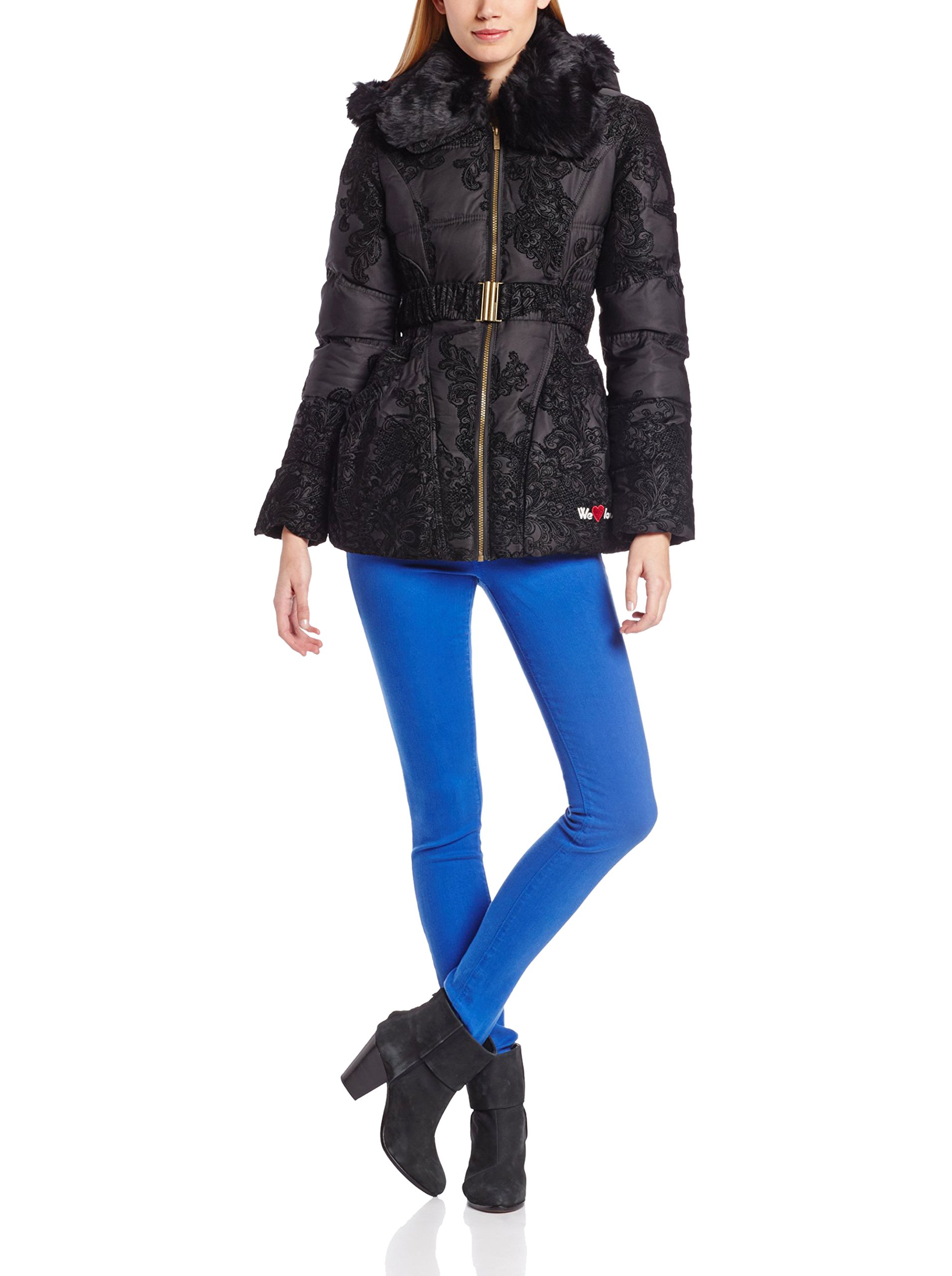 Desigual Women's Quilted Long Sleeve Winter Coat with Padded Insulation - Warm Fashion Jacket for Cold Weather, Outdoor Activities & Daily Wear