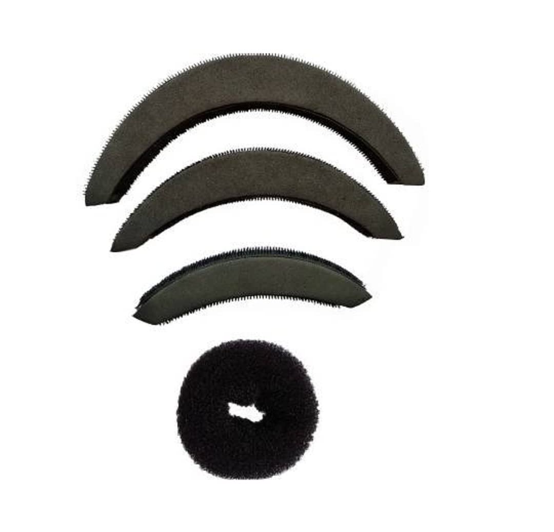 UZC Hair Puff Bumpit Maker Set of 3 - Hair Donut Ring Bun Maker for Voluminous Updos - Perfect for Weddings, Prom & Everyday Hairstyles