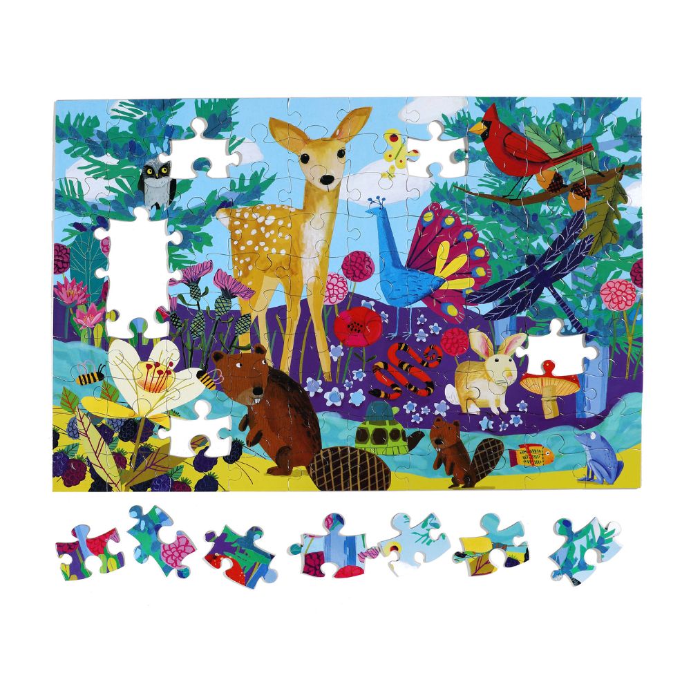 eeBoo Life On Earth 100-Piece Educational Puzzle for Kids | Fun Learning Activity for Children Ages 4-8 | Perfect for Family Game Night & Classroom Activities
