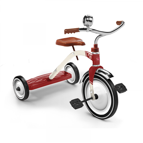 Vintage Red Baghera Trike - Classic Pedal Car for Kids, Retro Ride-On Toy for Indoor & Outdoor Play