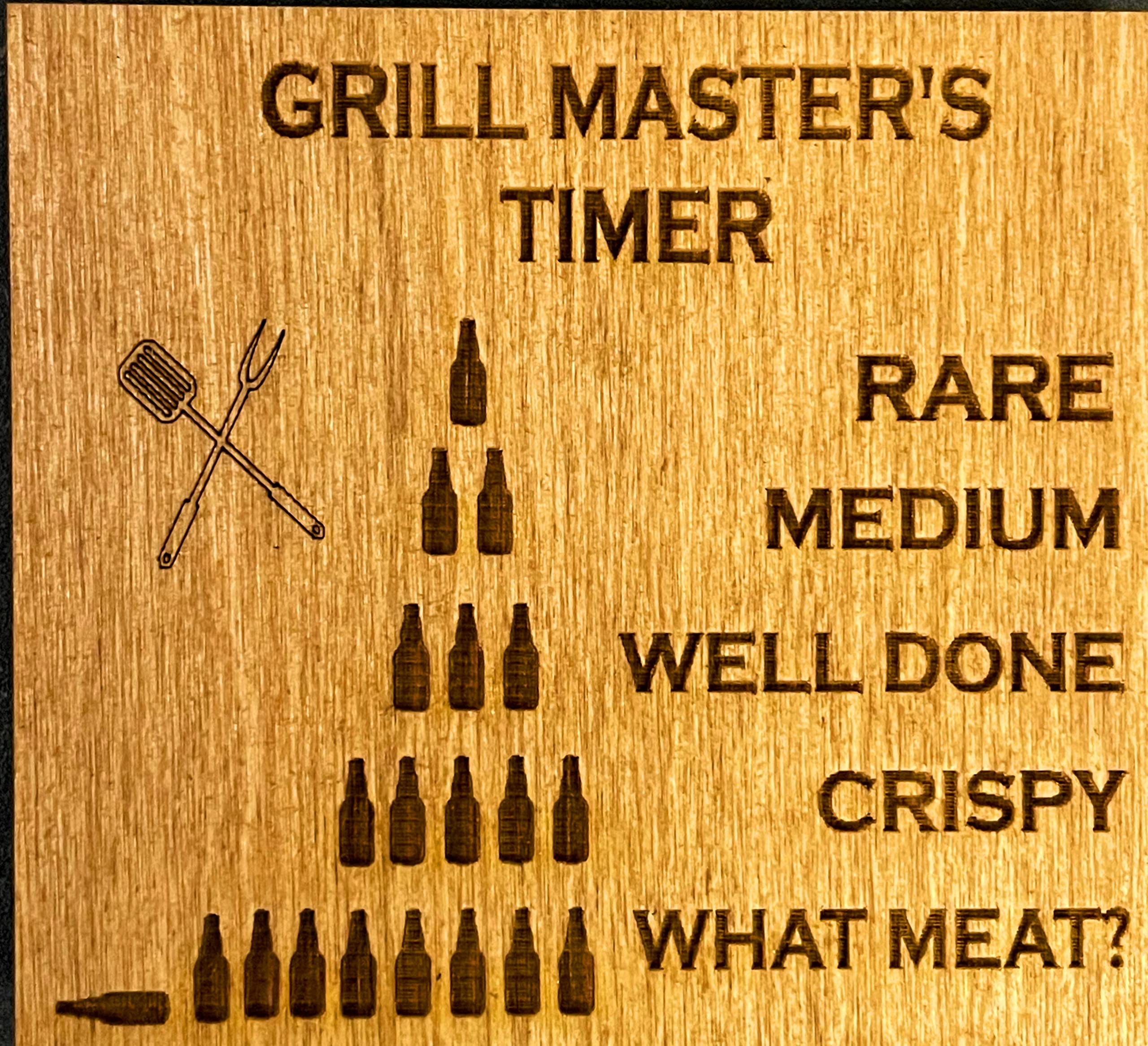Grill Master BBQ Timer - Funny Drinking Magnet for Father's Day Gifts - Perfect for Outdoor Cooking, Backyard Parties & Dad's Toolbox