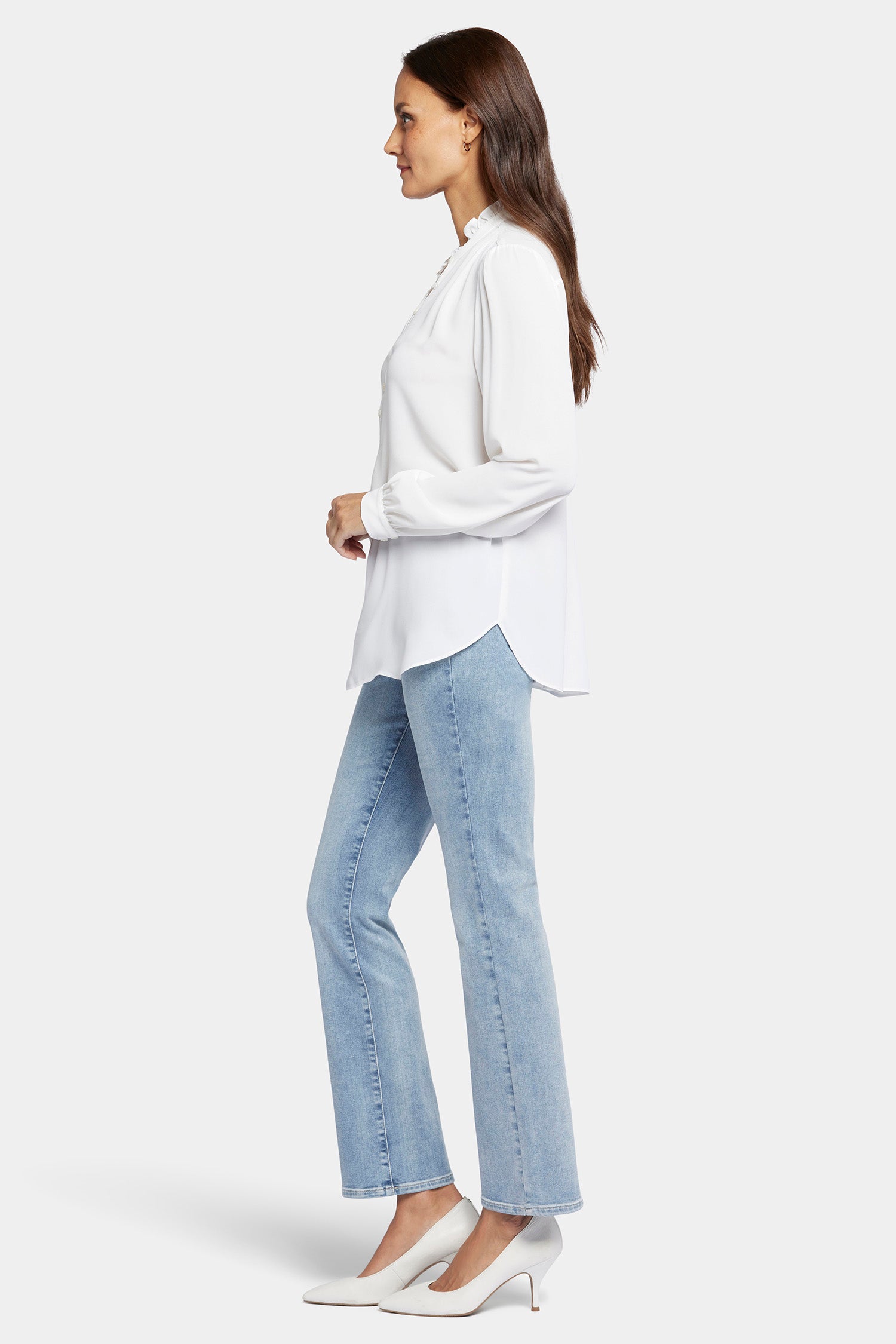 Hannah Blouse Women's Fashion Top in Optic White - Perfect for Office Wear, Casual Outfits & Special Occasions