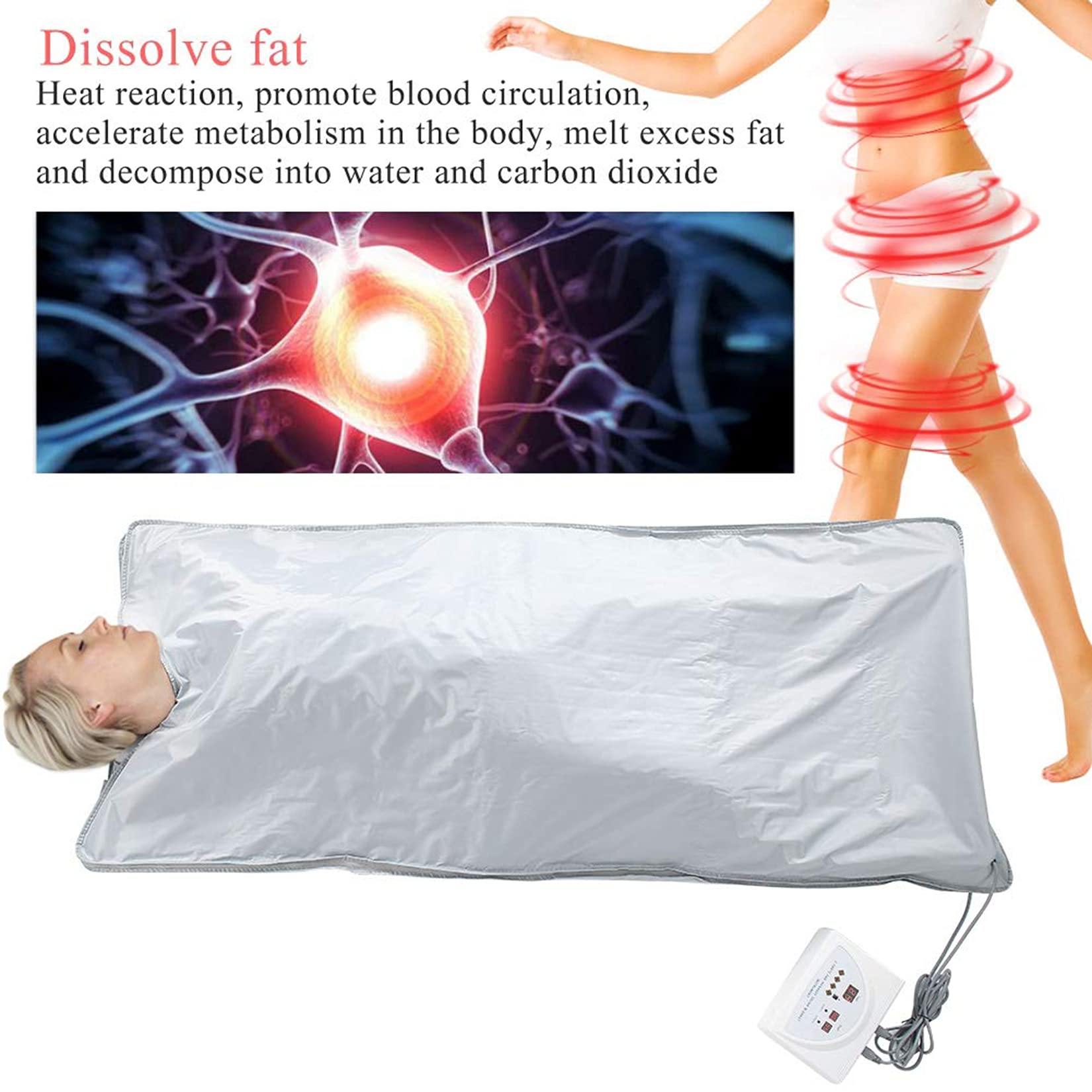 Professional Sauna Blanket for Weight Loss & Detox - Digital Slimming Blanket with Body Shaping Technology - Perfect for Home Spa, Relaxation & Wellness Routine