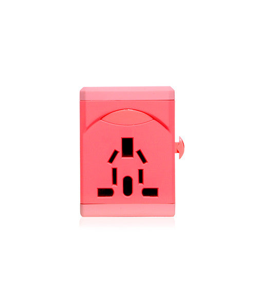 Monocozzi Smighty Global Travel Adapter with 2.1A Dual USB Ports - Universal Power Converter for International Travel (US/EU/UK/AU) - Perfect for Charging Phones, Tablets & Laptops on Vacation or Business Trips
