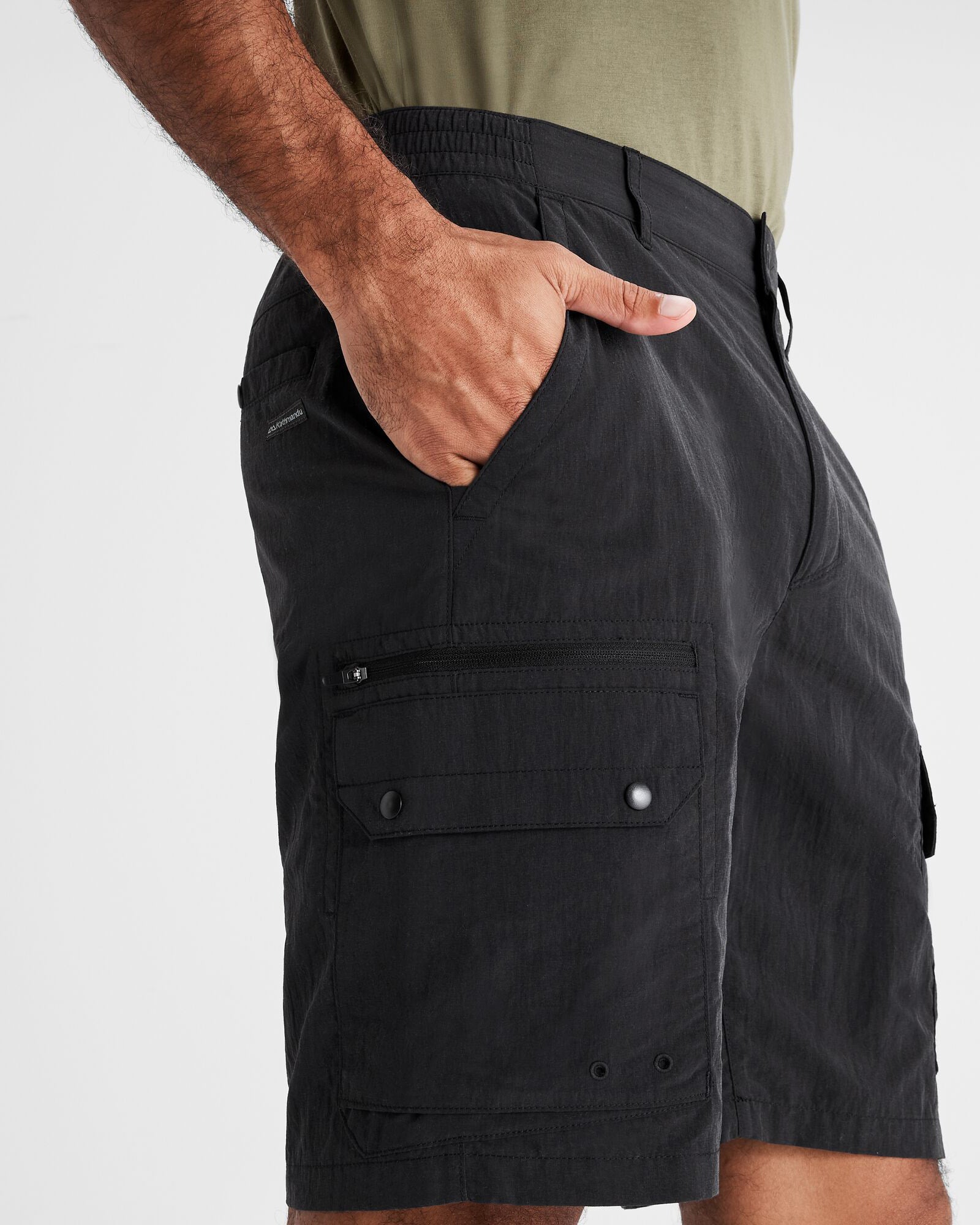 Men's EVRY Day Cargo Shorts - Comfortable Stretch Fabric with Multiple Pockets | Perfect for Outdoor Activities, Hiking, and Casual Wear (Black)