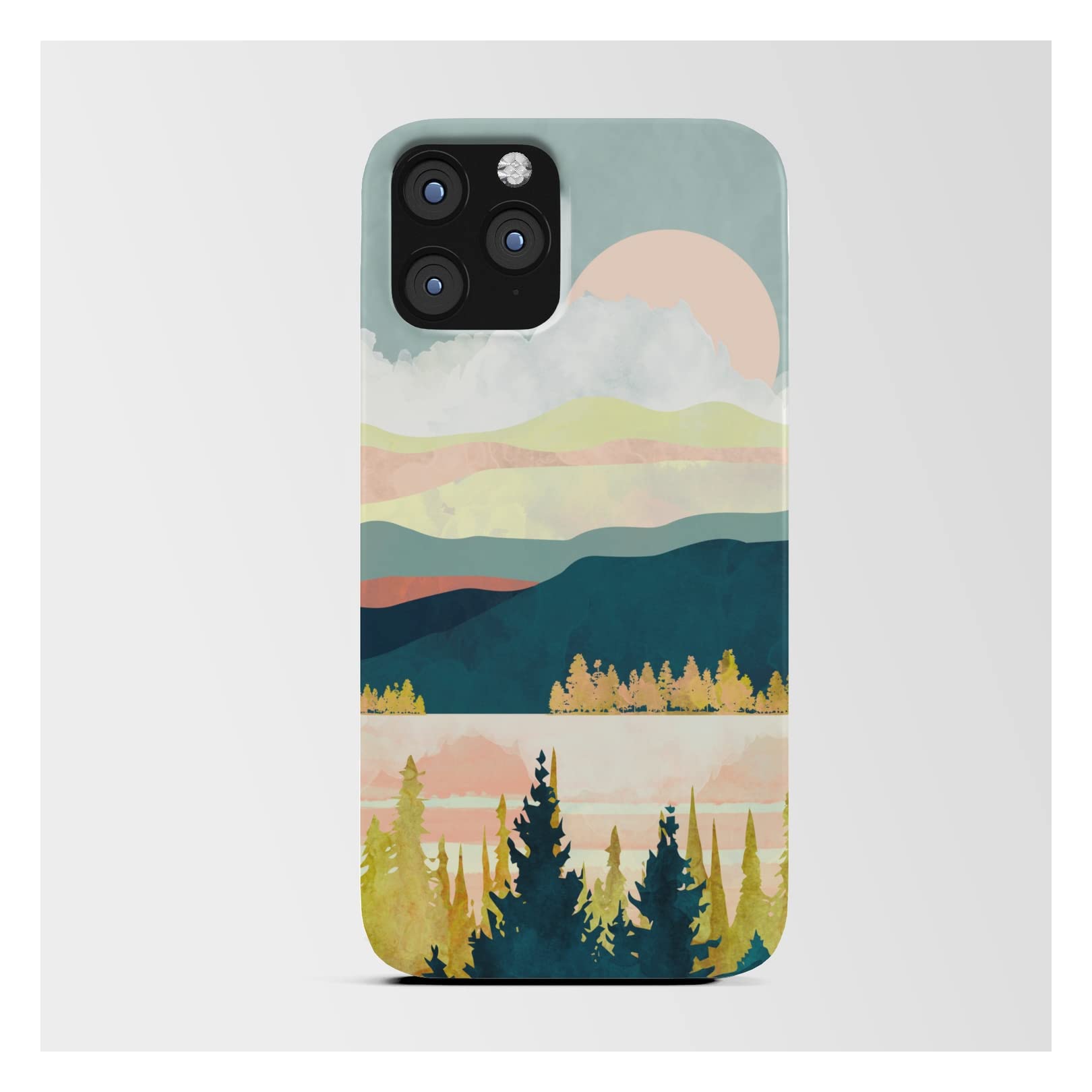 Spacefrogdesigns Lake Forest iPhone 12 Pro Max Phone Card Case - Slim Protective Wallet Cover with Card Holder Slot | Perfect for Travel, Work & Everyday Use