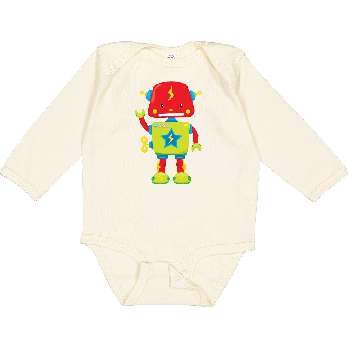 Inktastic Toy Robot Long Sleeve Baby Bodysuit - Cute Unisex Infant Romper for Boys & Girls - Perfect for Playtime, Nursery, and Photo Shoots