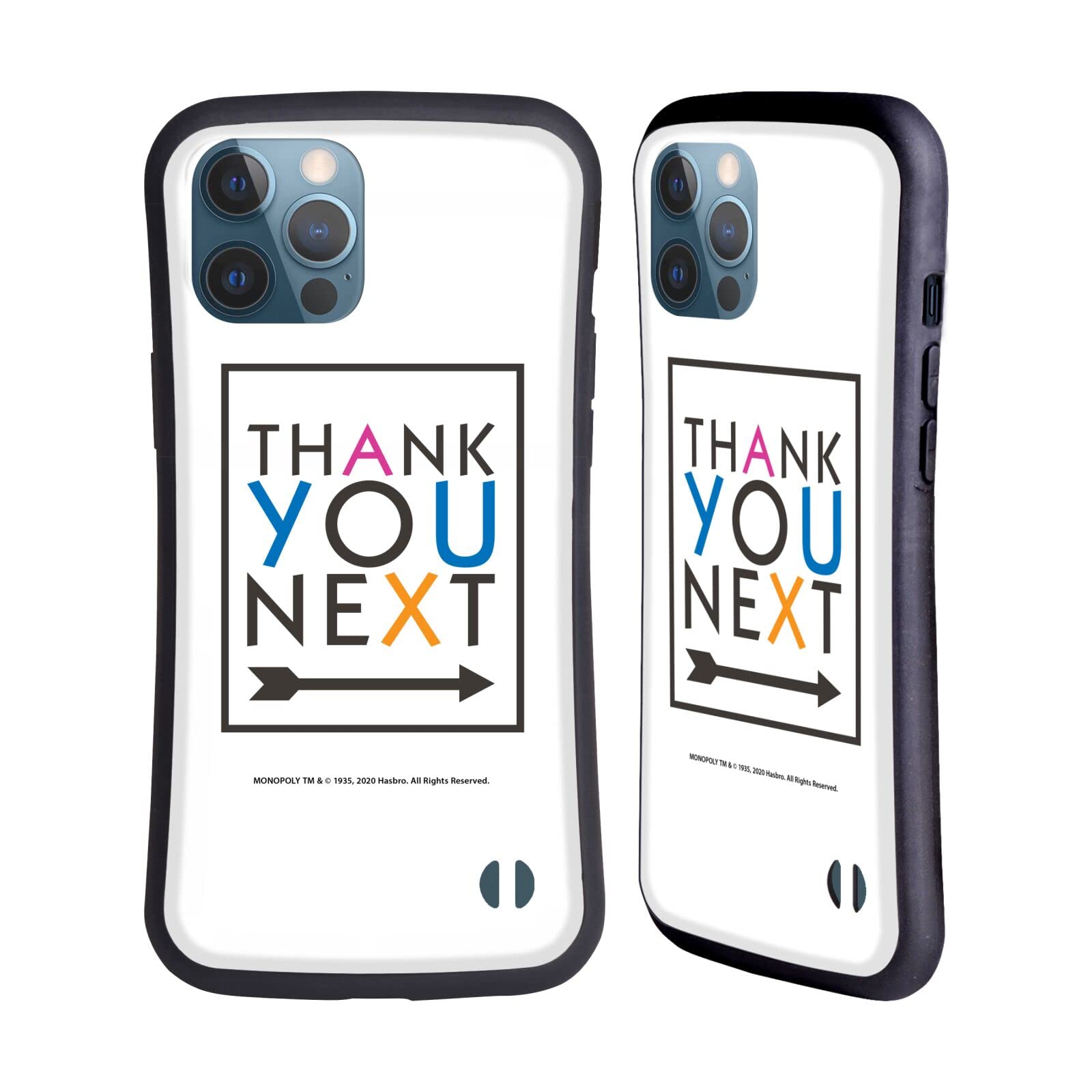 Officially Licensed Monopoly Game Thank You Next iPhone 12 Pro Max Case - Hybrid Protective Cover for Apple iPhone 12 Pro Max - Perfect for Gaming Fans & Board Game Lovers