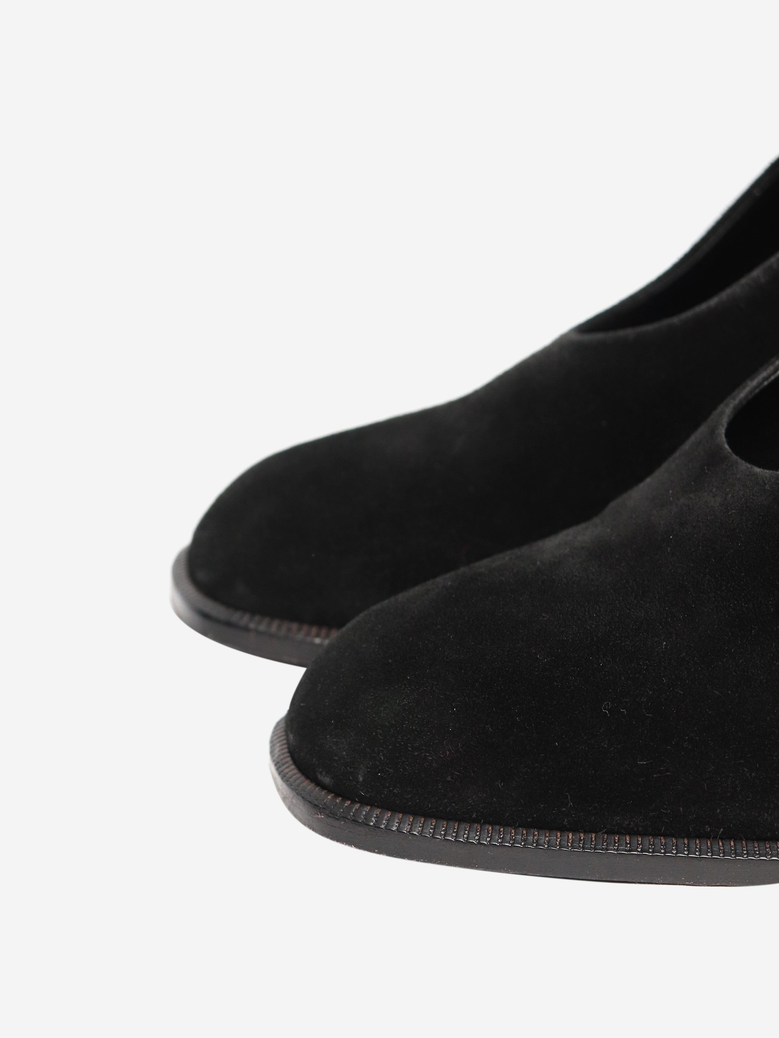 Black Suede Pumps Women's Size EU 40 (US 10) - Elegant High Heels for Office, Party & Evening Wear