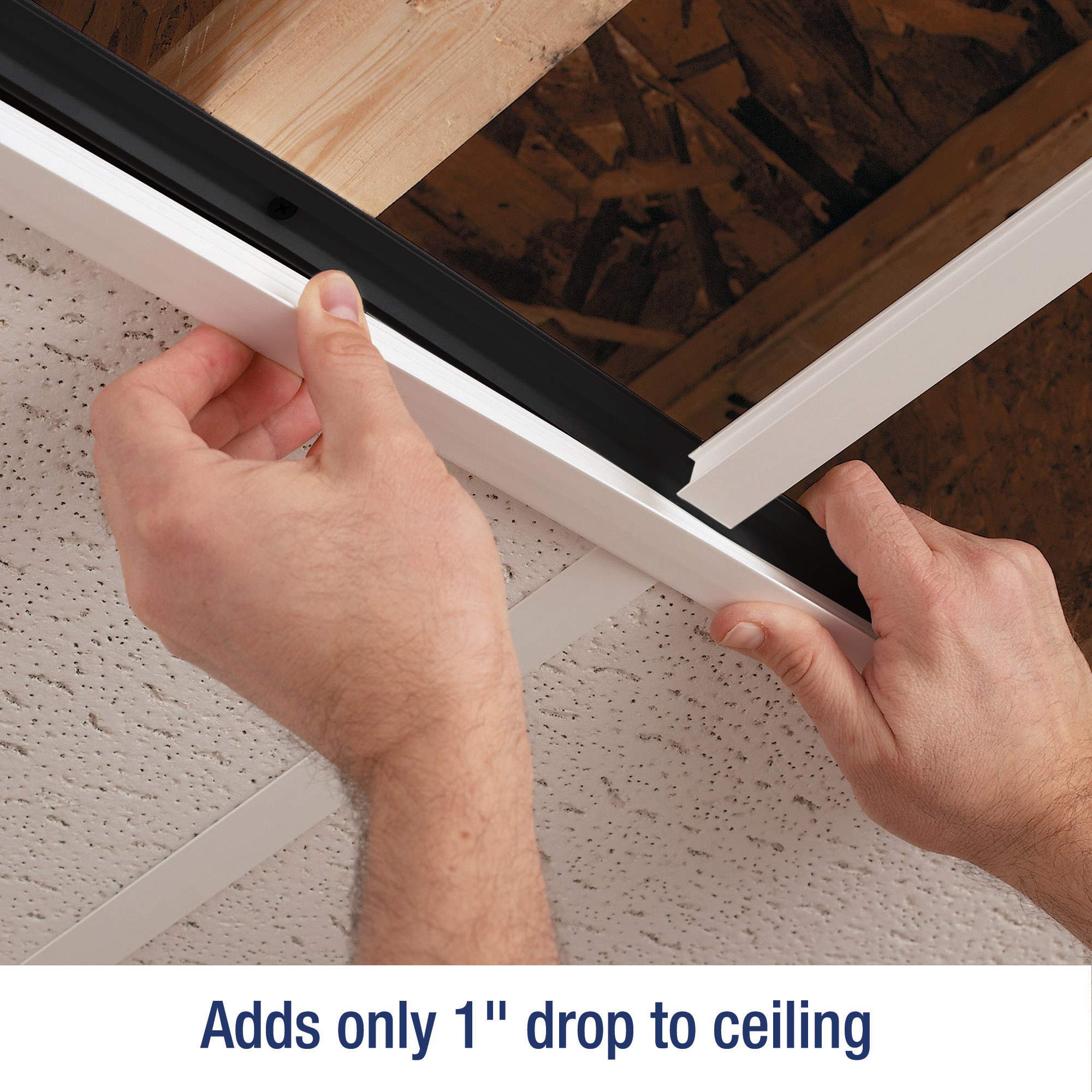 100 sq. ft. Oil-Rubbed Bronze Surface Mount Ceiling Grid Kit - Perfect for Drop Ceiling Tiles in Basements, Offices & Commercial Spaces