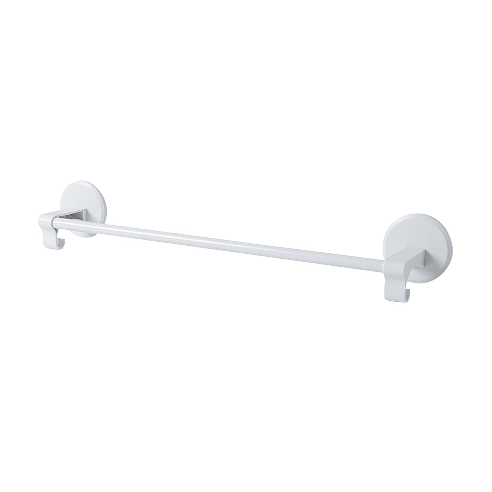 Jasalu Wall Mounted Towel Rack Organizer for Kitchen, Bathroom & Laundry - Space Saving Bath Towel Holder with Sturdy Metal Frame (White) - Perfect for Small Spaces, Apartments & RV Living