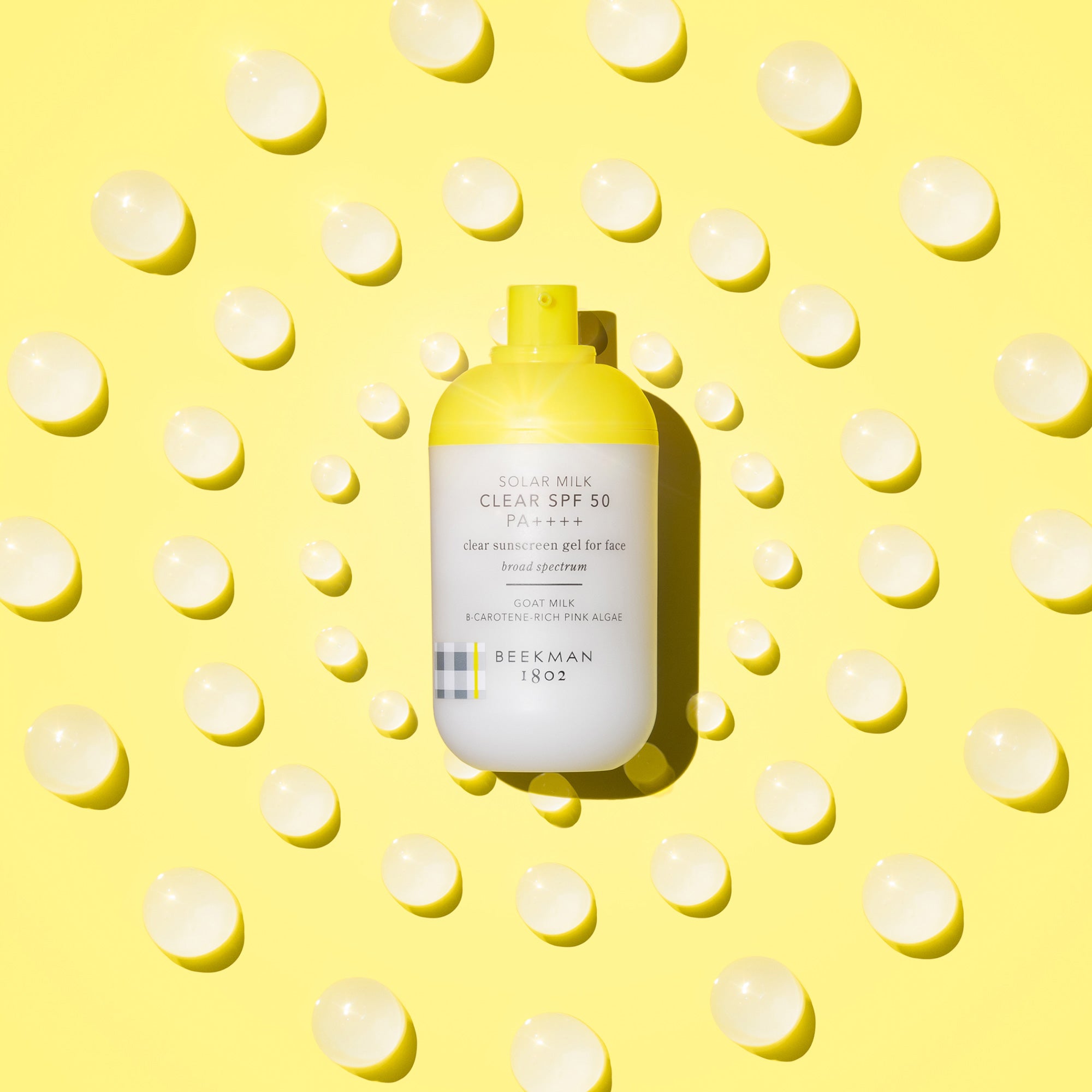 SPF 50 Solar Milk Clear Sunscreen Gel for Face - Lightweight UV Protection for Daily Use, Outdoor Activities & Beach Days