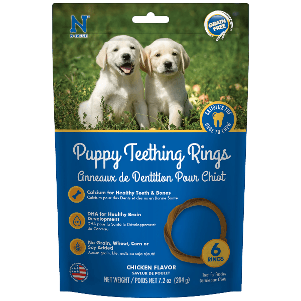 N Bone Grain Free Puppy Teething Rings - Chicken Flavor Dog Chew Toys for Small & Medium Breed Puppies | Soothing Sore Gums, Dental Health, Training Treats | Perfect for Teething, Playtime & Bonding