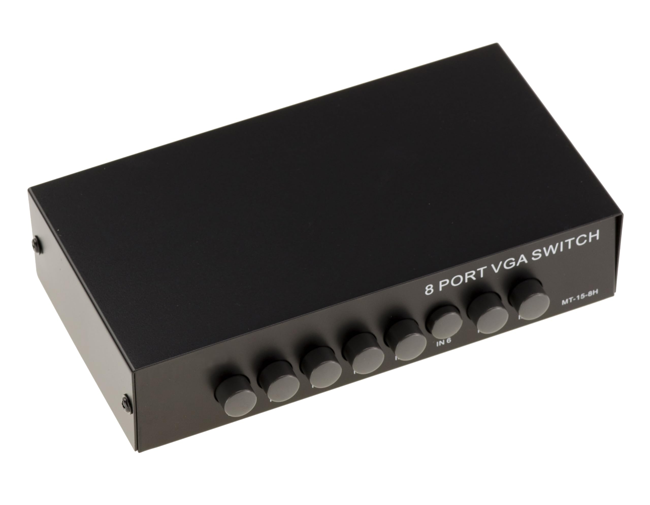 8-Port VGA Switch Box - Metal Casing - 8 Inputs to 1 Output or 1 Input to 8 Outputs - Perfect for Multi-Computer Setups, Conference Rooms, and Home Theater Systems