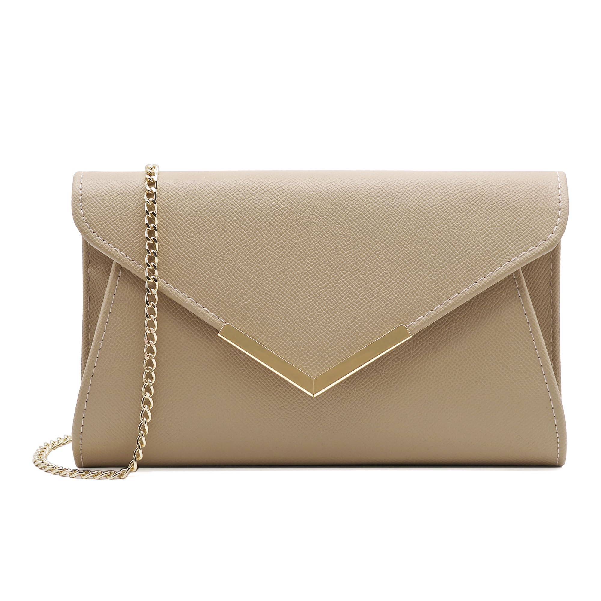 Milisente Women's Leather Clutch Bag for Wedding & Evening - Metallic Shoulder Purse | Elegant Handbag for Parties, Date Nights & Special Occasions
