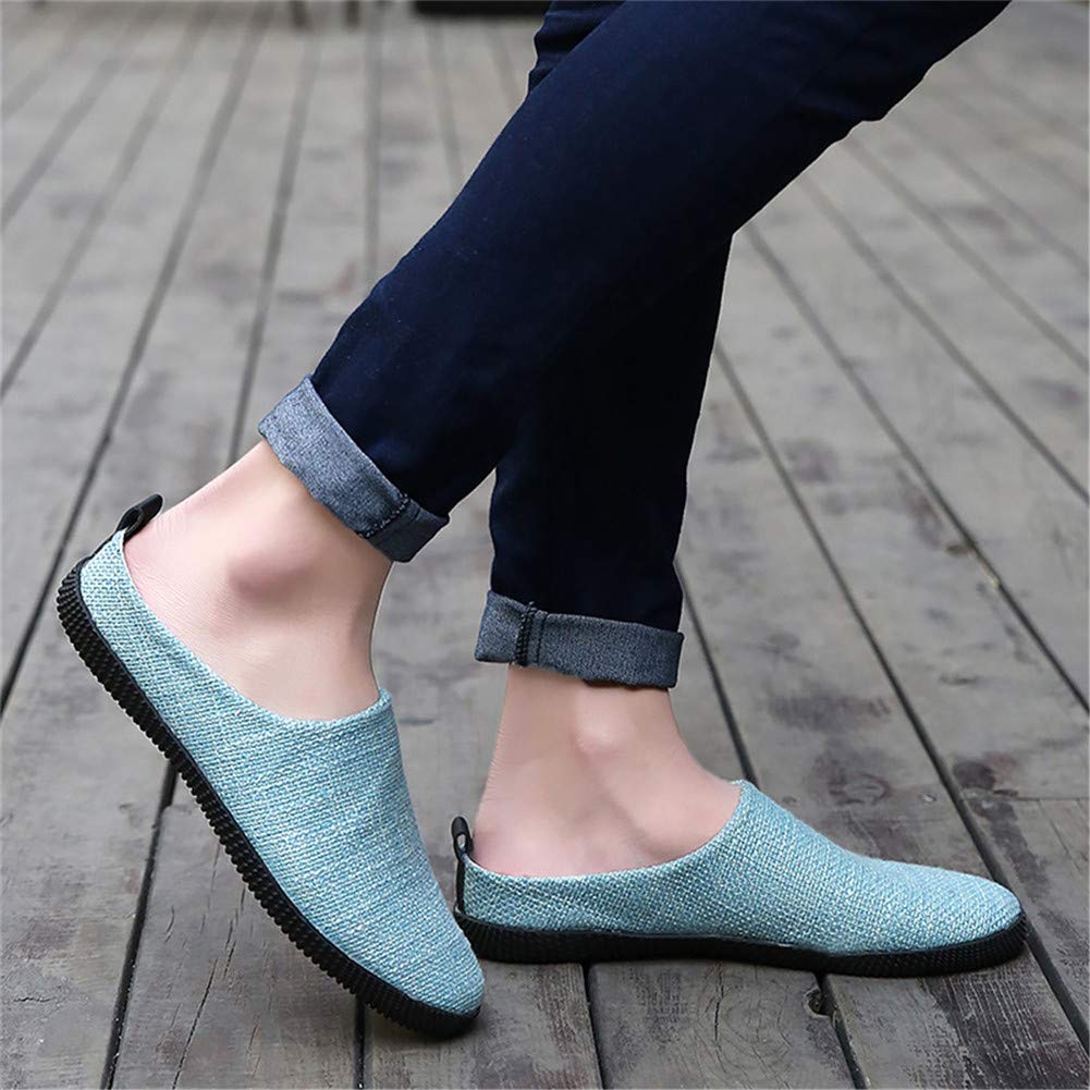 MizHome Men's Open-Back Loafers - Breathable Clogs & Slippers for Indoor/Outdoor Use - Slip-On Casual Slide Sandals for Home, Garden, and Beach Wear