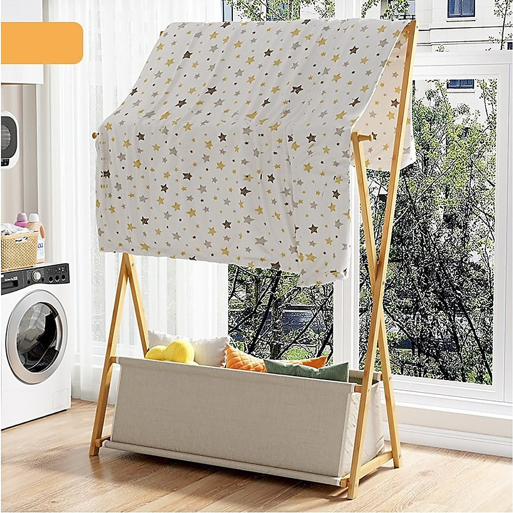 100x155cm Freestanding Garment Rack with Lower Storage Shelf - Heavy Duty Clothes Rail for Bedroom, Closet & Laundry Room Organization - Space Saving Clothing Rack for Hanging Dresses, Coats & Accessories