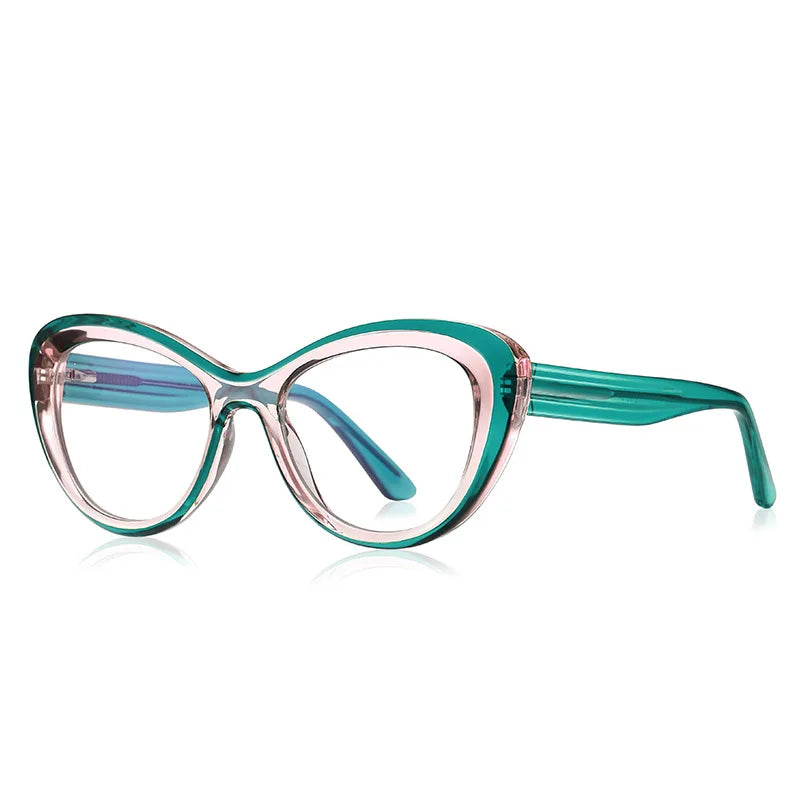 CCspace Women's Full Rim Cat Eye Plastic Eyeglasses 57389 - Stylish Retro Frames for Women, Lightweight & Durable, Perfect for Office, Reading & Fashion Accessories