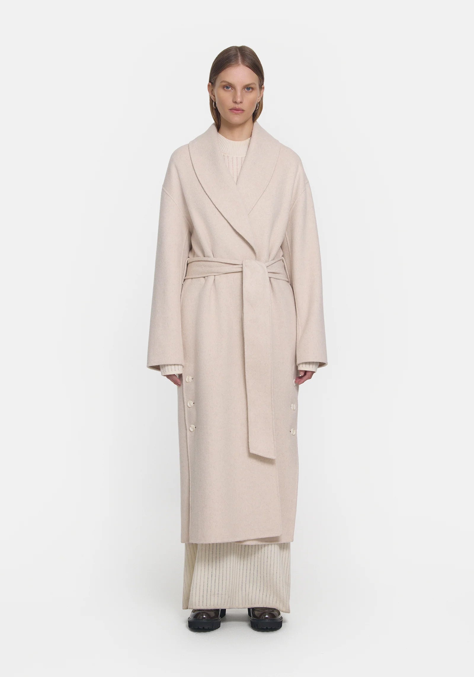 Ascension Coat Ivory Marle - Women's Lightweight Knit Cardigan for Fall & Winter | Perfect for Office, Travel, and Casual Outfits