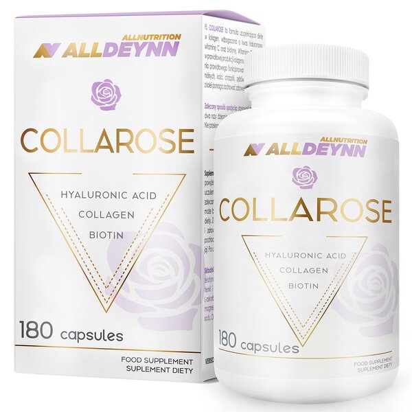 Allnutrition AllDeynn Collarose Capsules - 180 Count | Premium Collagen Supplement for Skin & Joint Support | Perfect for Daily Wellness & Anti-Aging Routine