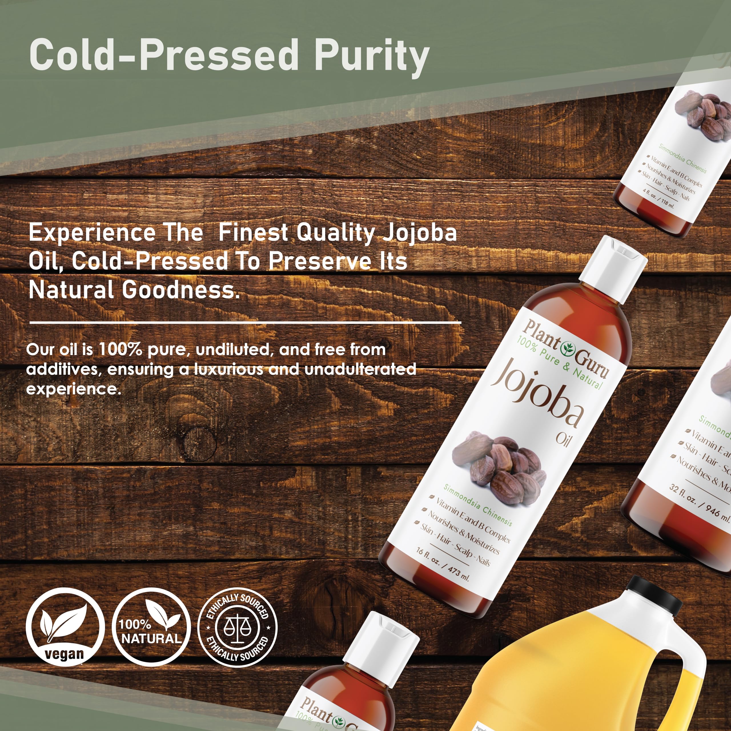 100% Pure Cold Pressed Unrefined Jojoba Oil - 2 fl oz Natural Moisturizer for Skin, Face, Body & Hair Growth | Hydrating Carrier Oil for DIY Soap Making, Massage & Aromatherapy | Perfect for Dry Skin Care, Scalp Treatment & Homemade Beauty Products