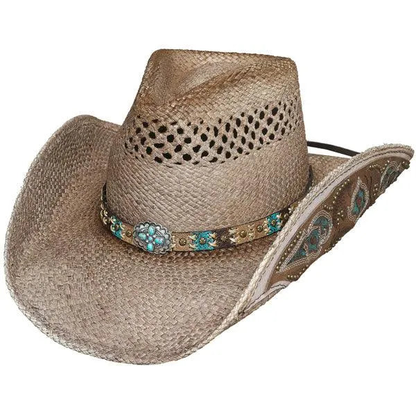 Bullhide From the Heart Straw Cowgirl Hat - Western Style Sun Hat for Women, Summer Outdoor Rodeo, Music Festival & Beach Vacation