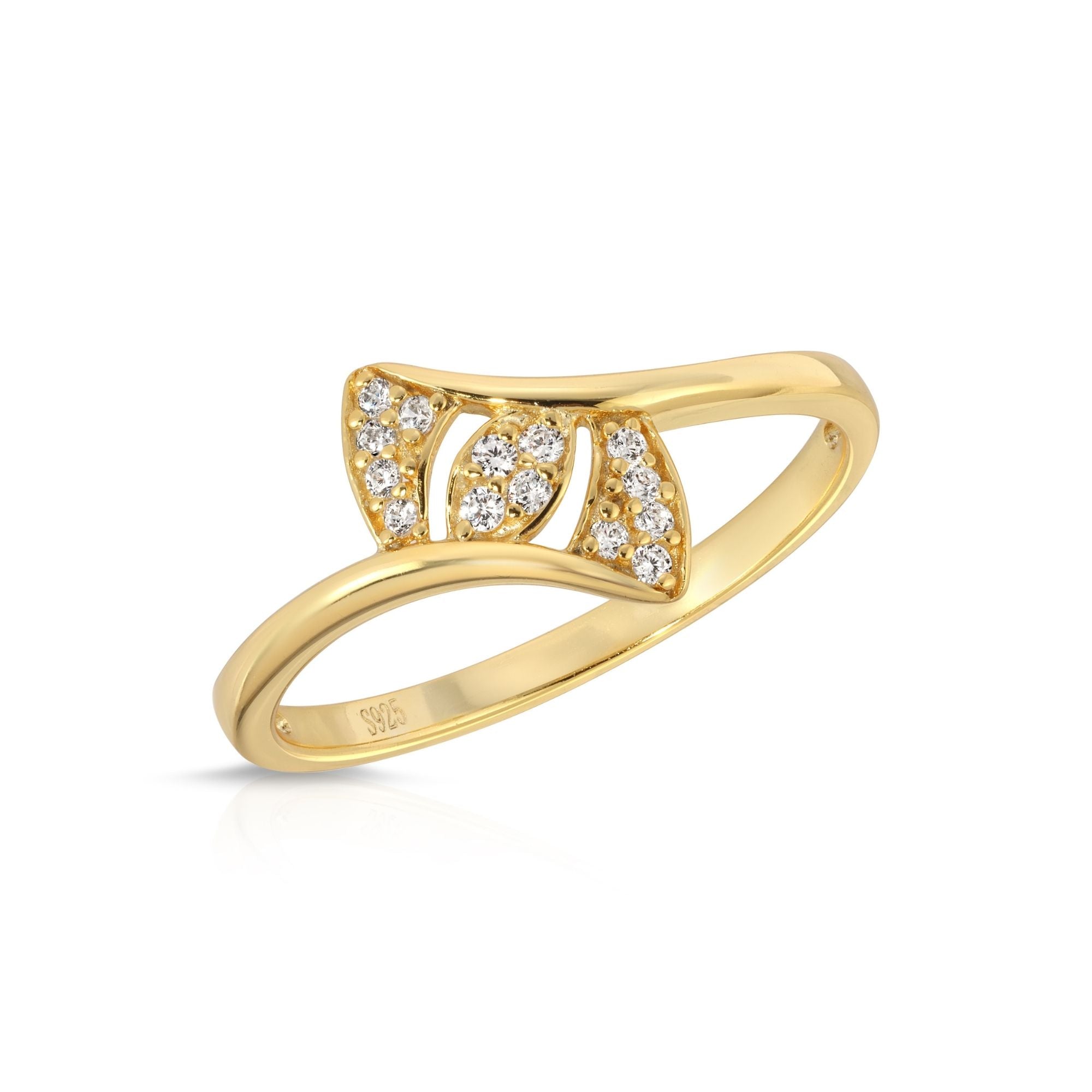 Exquisite Gold Ring for Women - Elegant 14K Solid Gold Band, Perfect for Engagement, Wedding, Anniversary & Everyday Wear