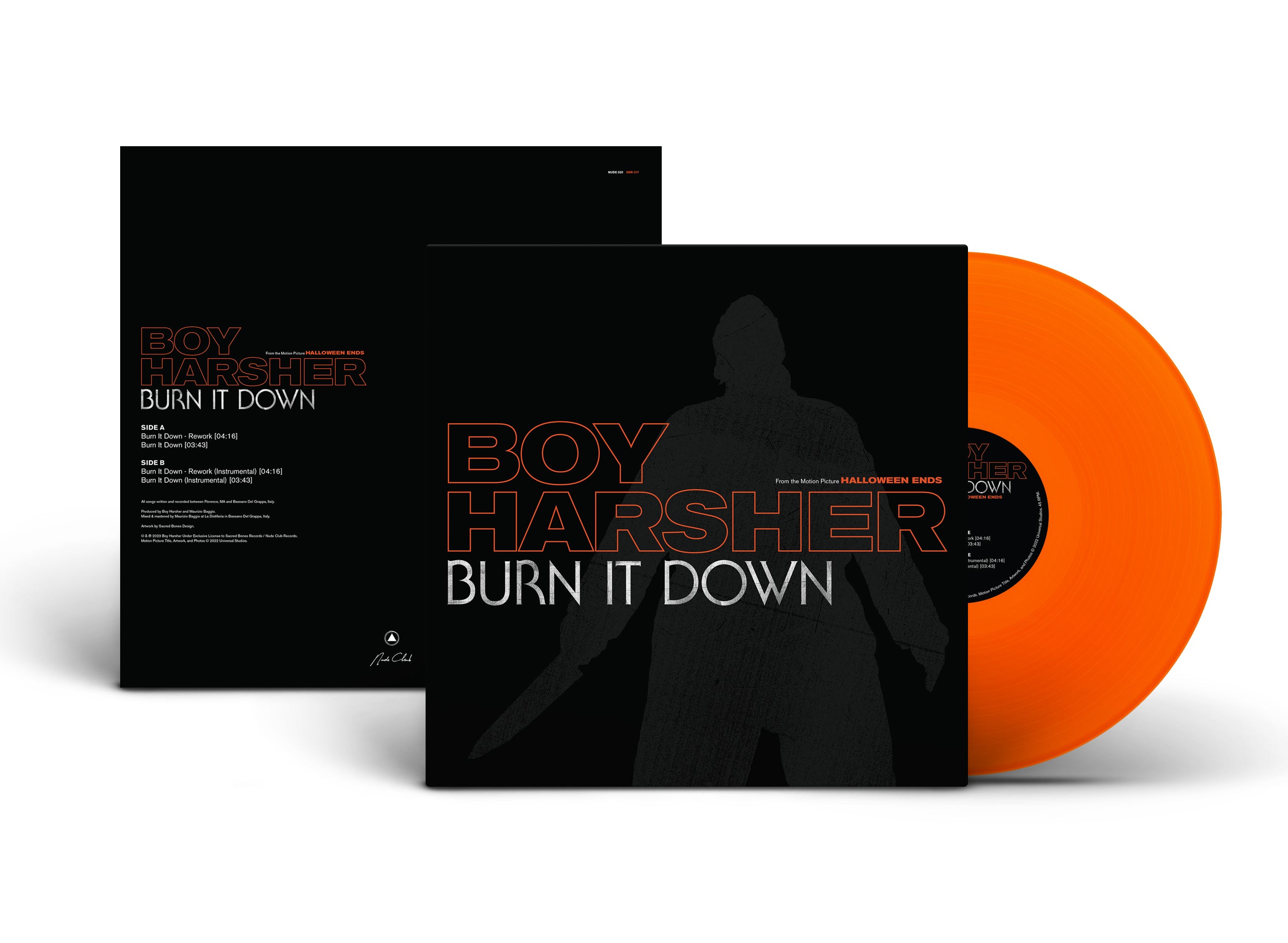 Boy Harsher - Burn It Down (Limited Edition Pumpkin Orange Vinyl 12