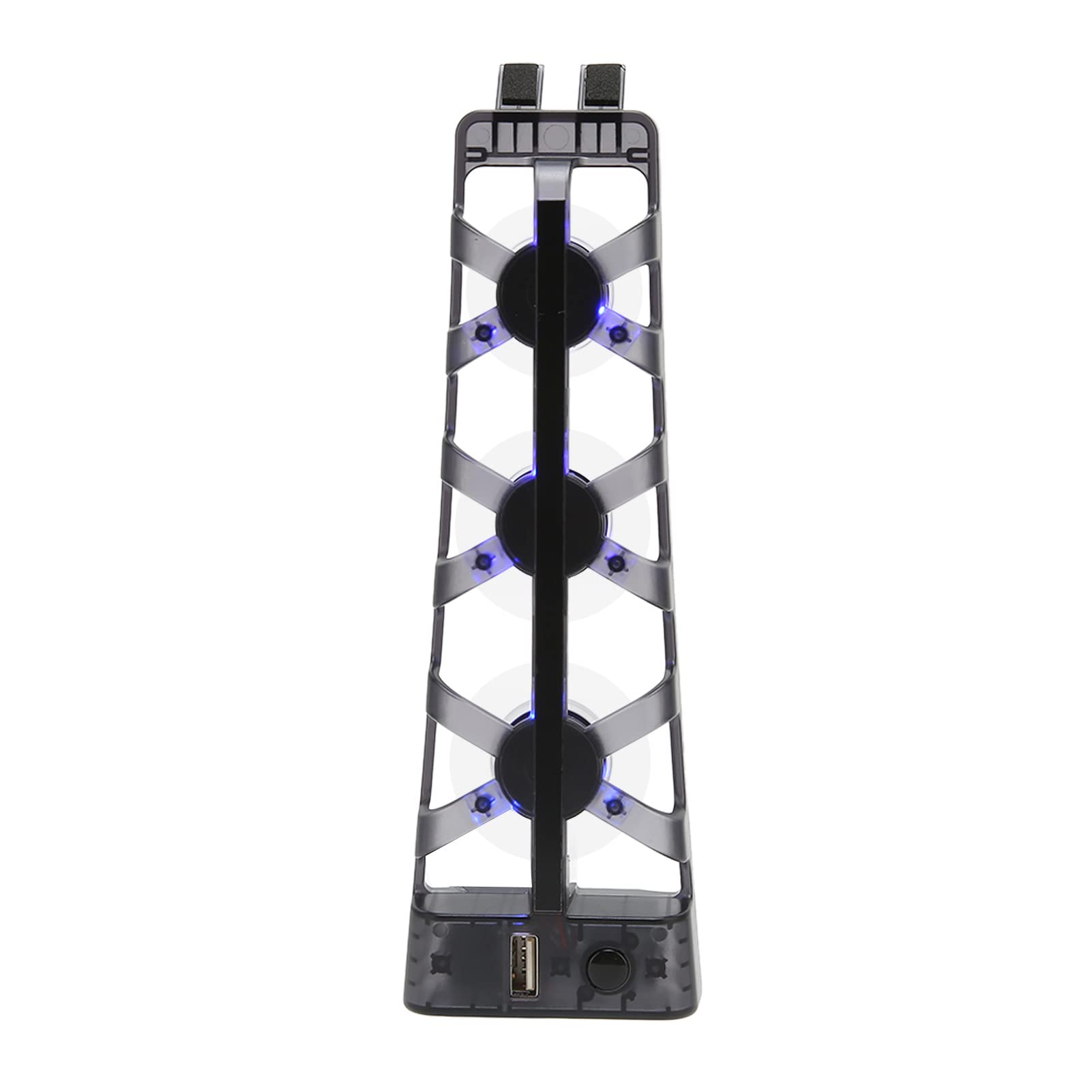 GOWENIC PS5 Cooling Fan with LED Light - Quiet Plug & Play Cooling System with 3 Built-in Fans for PlayStation 5 - Prevent Overheating During Long Gaming Sessions