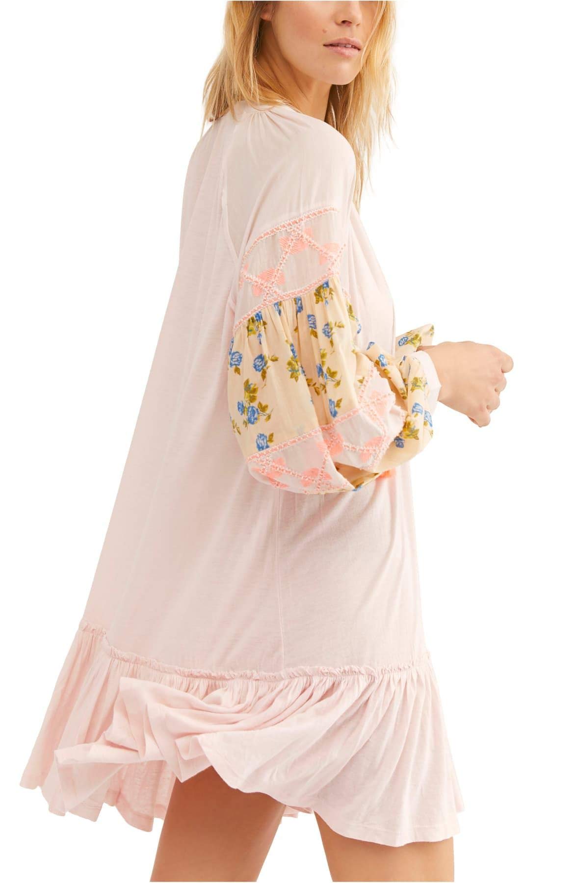 Free People Women's Mix It Up Tunic Dress - Flowy Boho Chic Long Sleeve Casual Dress for Women | Perfect for Beach, Music Festivals & Everyday Wear