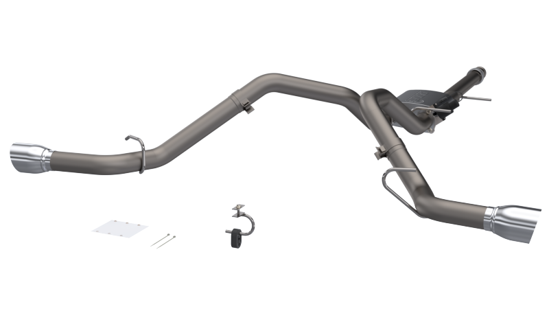 2014-2018 Chevy Silverado & GMC Sierra QTP Screamer Split Rear Exit Cat-Back Exhaust System - High Performance Sound & Power Boost for Off-Road & Street Driving