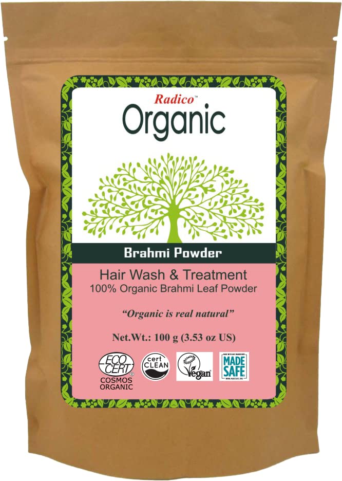 Organic Brahmi Hair Treatment Powder - 100% Natural Herbal Remedy for Soft, Shiny & Healthy Hair | Anti-Hair Loss, Repair & Nourish Damaged Hair | Prevents Dandruff & Hair Thinning | 100g | Perfect for Daily Hair Care & Scalp Treatment at Home