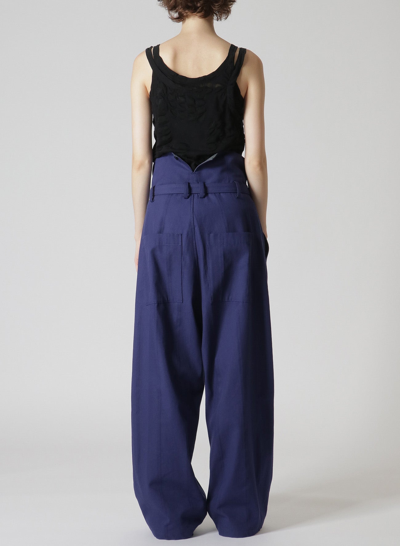 DOBBY CHINO BELTED HIGH WAIST PANTS for Women - Comfortable Stretch Trousers with Adjustable Waistband - Perfect for Office, Business Casual & Travel Outfits