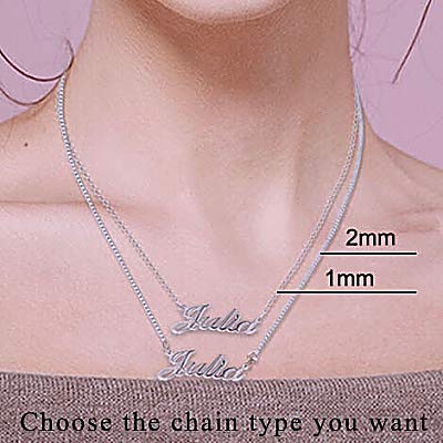 Custom Personalized Name Necklace in Sterling Silver - Perfect for Gifts, Anniversaries & Special Occasions