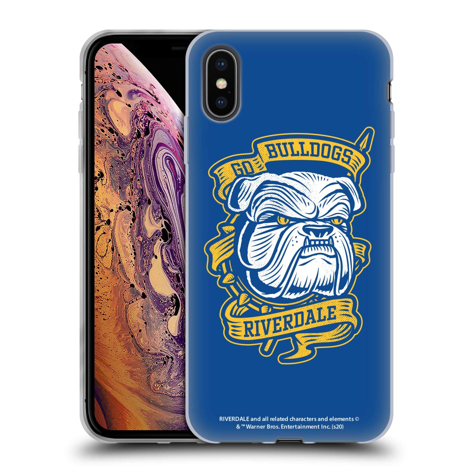 Officially Licensed Riverdale Go Bulldogs Art Soft Gel Case for Apple iPhone Xs Max - Durable Protective Phone Cover for School Spirit & Fan Gifts