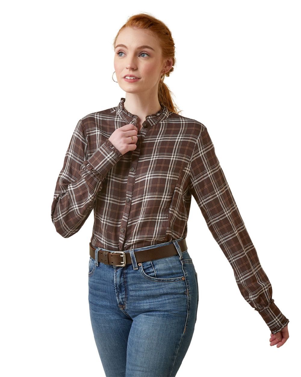 Ariat Women's Clarion Blouse - Long Sleeve Button Down Shirt for Work & Casual Wear | Perfect for Office, Riding & Outdoor Activities
