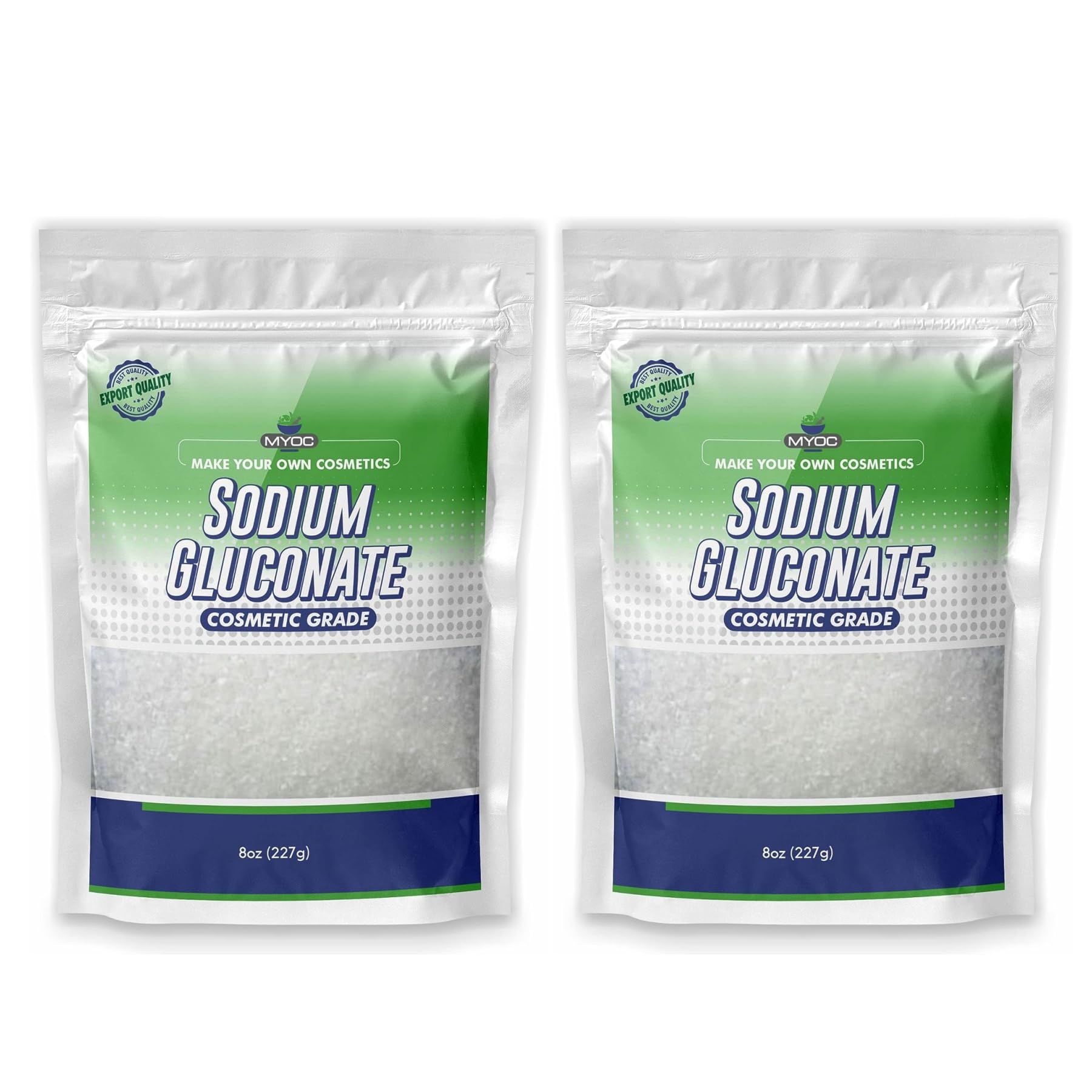 High-Quality Sodium Gluconate Powder - 227g (Pack of 2) | Food Grade, Industrial & Concrete Additive | Perfect for Baking, Cleaning & Construction Use