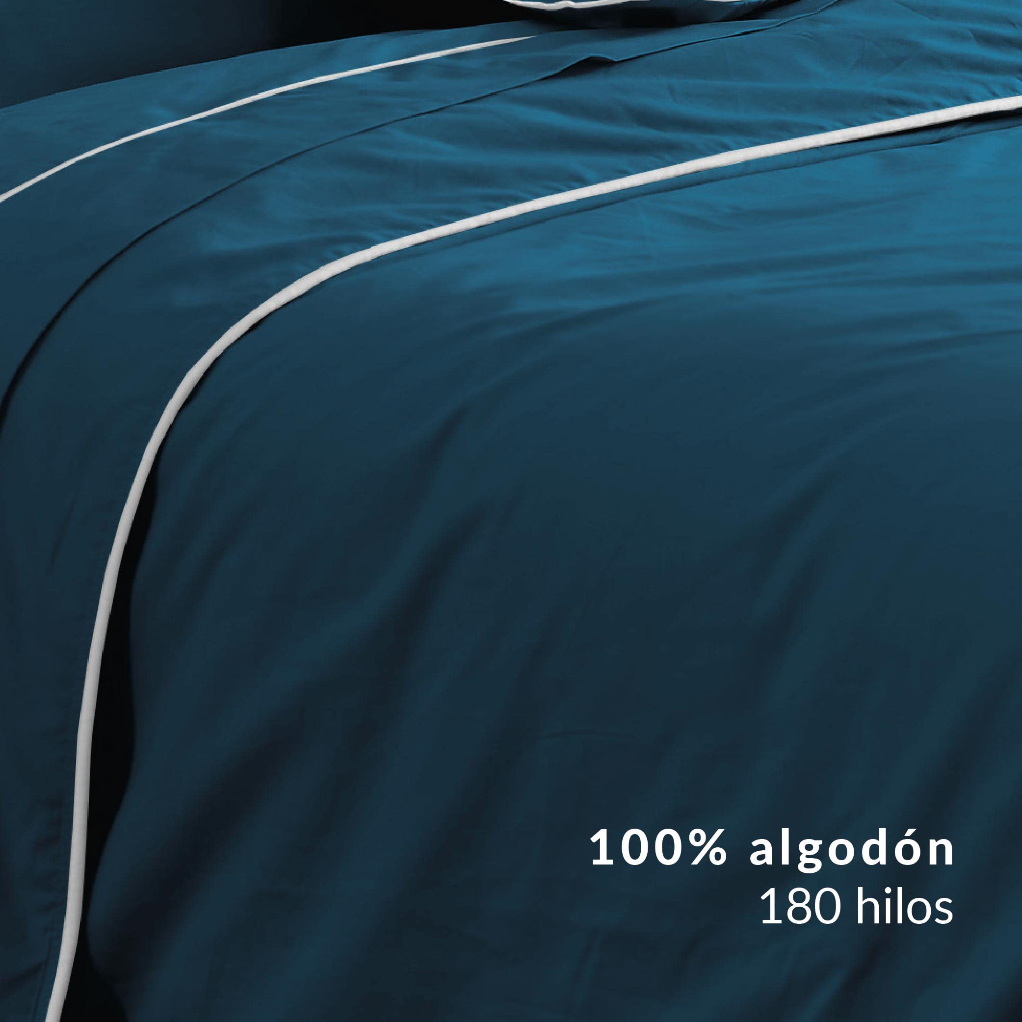 Premium 180-Thread Count Navy Blue Cotton Duvet Cover for 135/140cm Beds - Soft, Breathable & Lightweight, Machine Washable at 30°C, Easy to Store (Multiple Sizes Available) - Perfect for Guest Rooms, Master Bedrooms & Cozy Home Decor