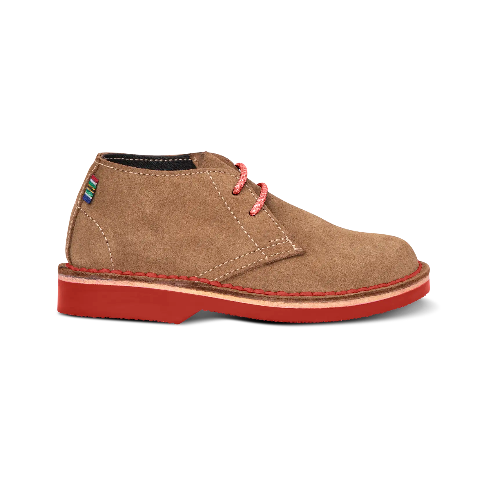 Veldskoen Kids Logan the Lion Shoes with Red Sole - Comfortable & Stylish Leather Slip-Ons for Boys & Girls - Perfect for School, Play & Outdoor Adventures