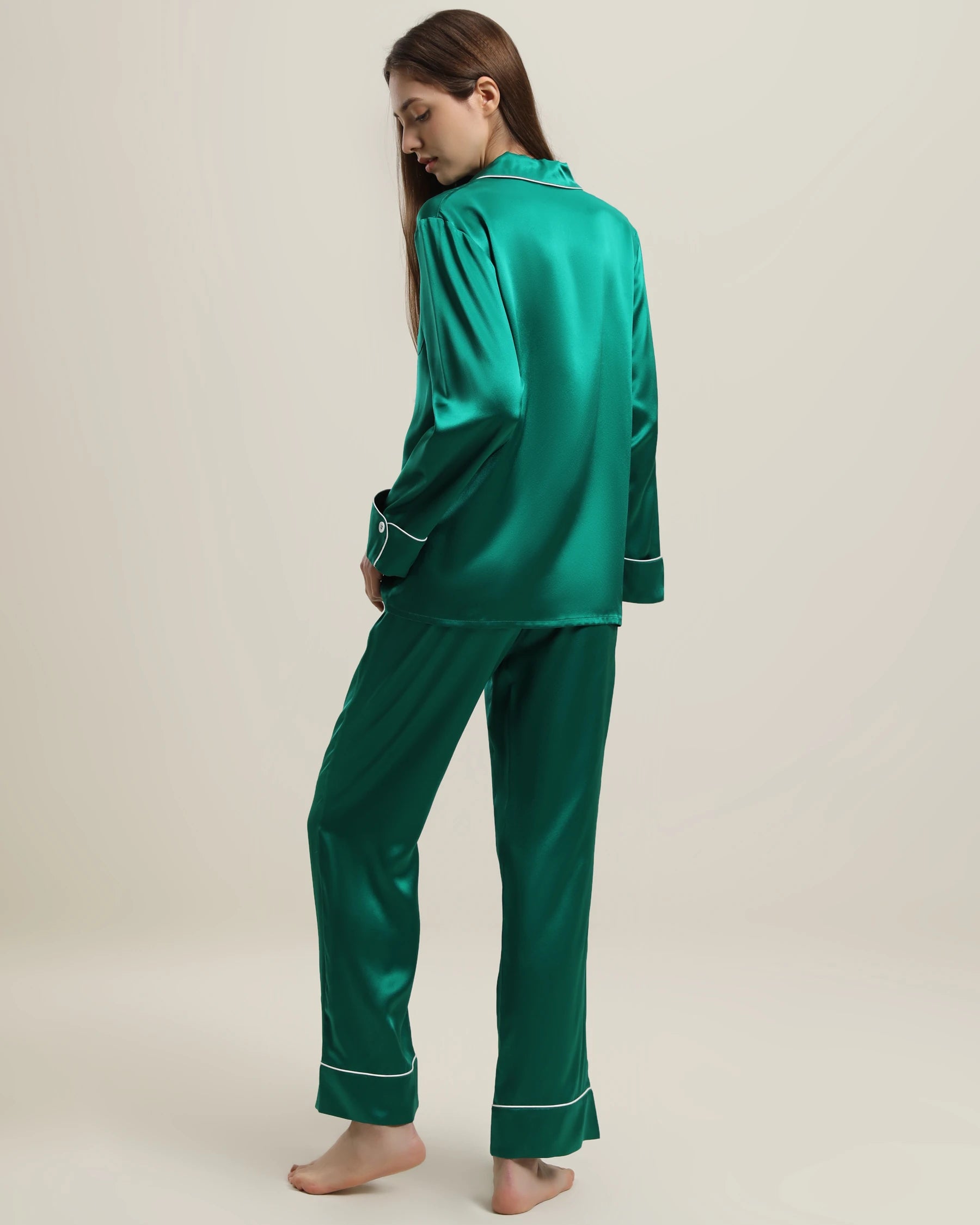 22 Momme Classic Silk Pajamas Set for Women - Luxurious 100% Mulberry Silk Sleepwear - Soft & Breathable Nightwear for Comfortable Sleep & Relaxation at Home
