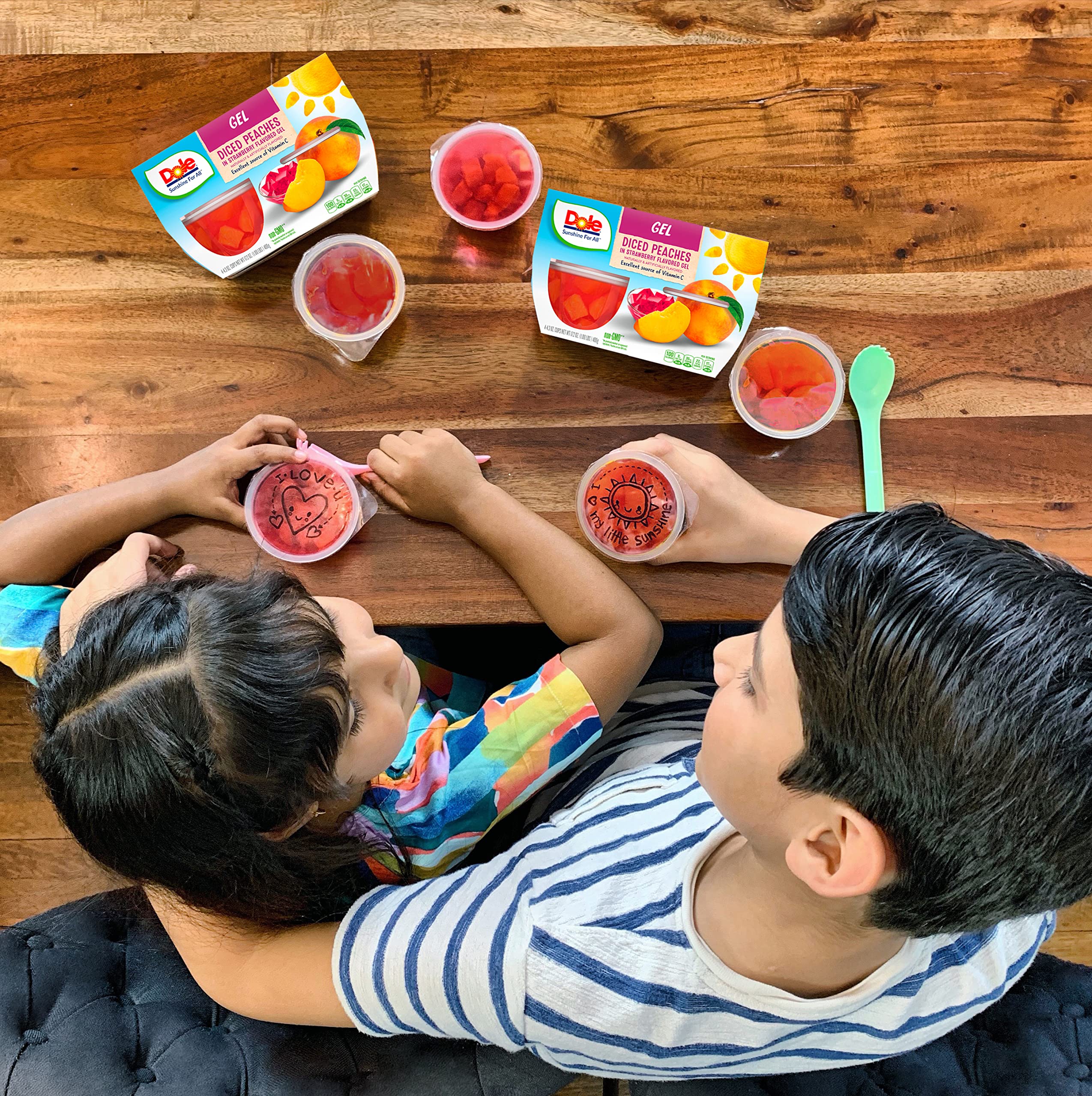 Dole Fruit Bowls Peaches in Strawberry Flavored Gel Snacks, 4.3oz (36 Cups) - Gluten Free, Dairy Free, Healthy Bulk Snacks for Kids & Adults - Perfect for School Lunches, Office Snacks & On-the-Go Treats