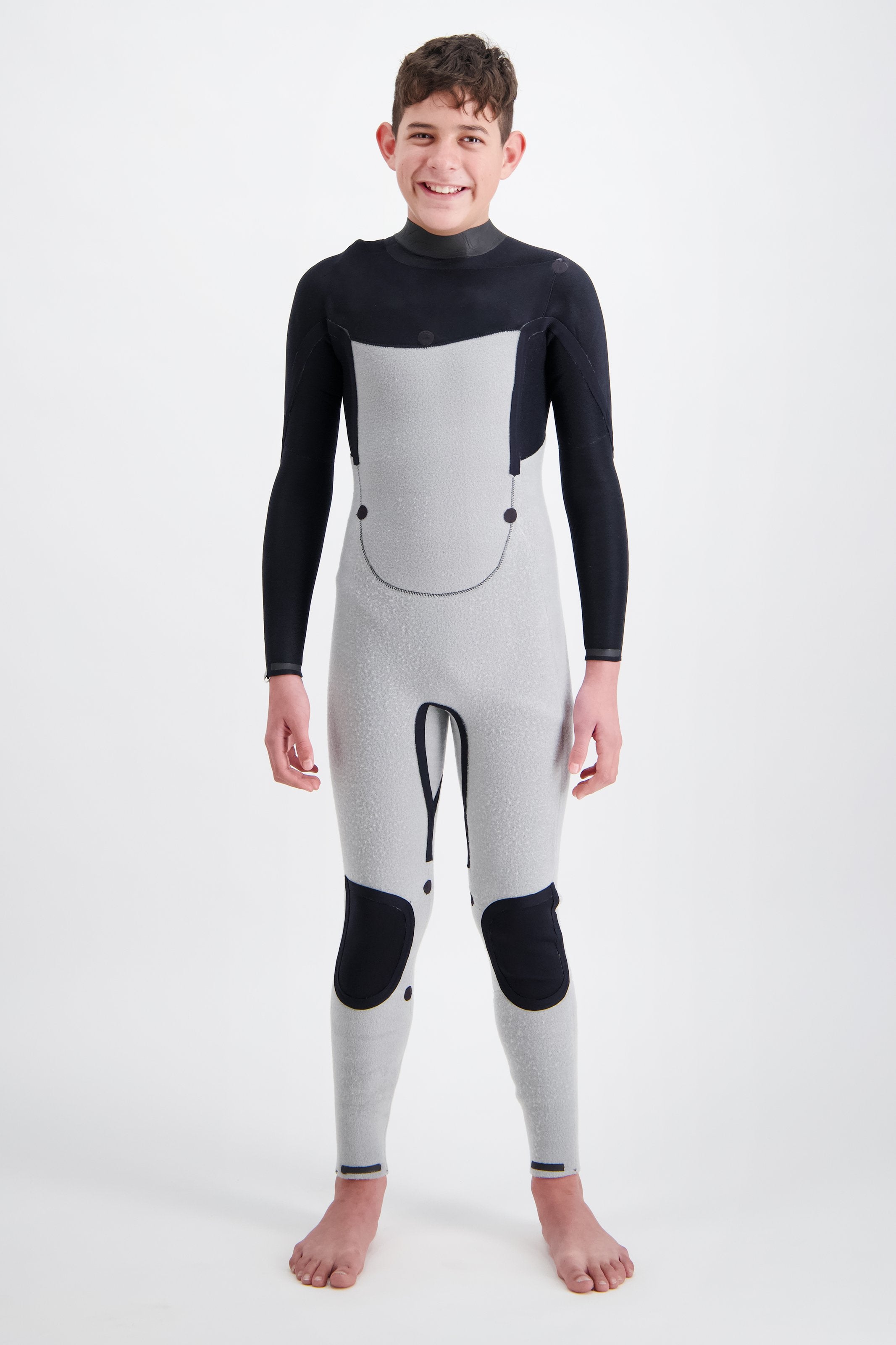 Premium Insulator Youth 3/2mm Chest Zip Steamer Wetsuit - Warm & Flexible Surfing, Diving & Water Sports Gear for Men & Women