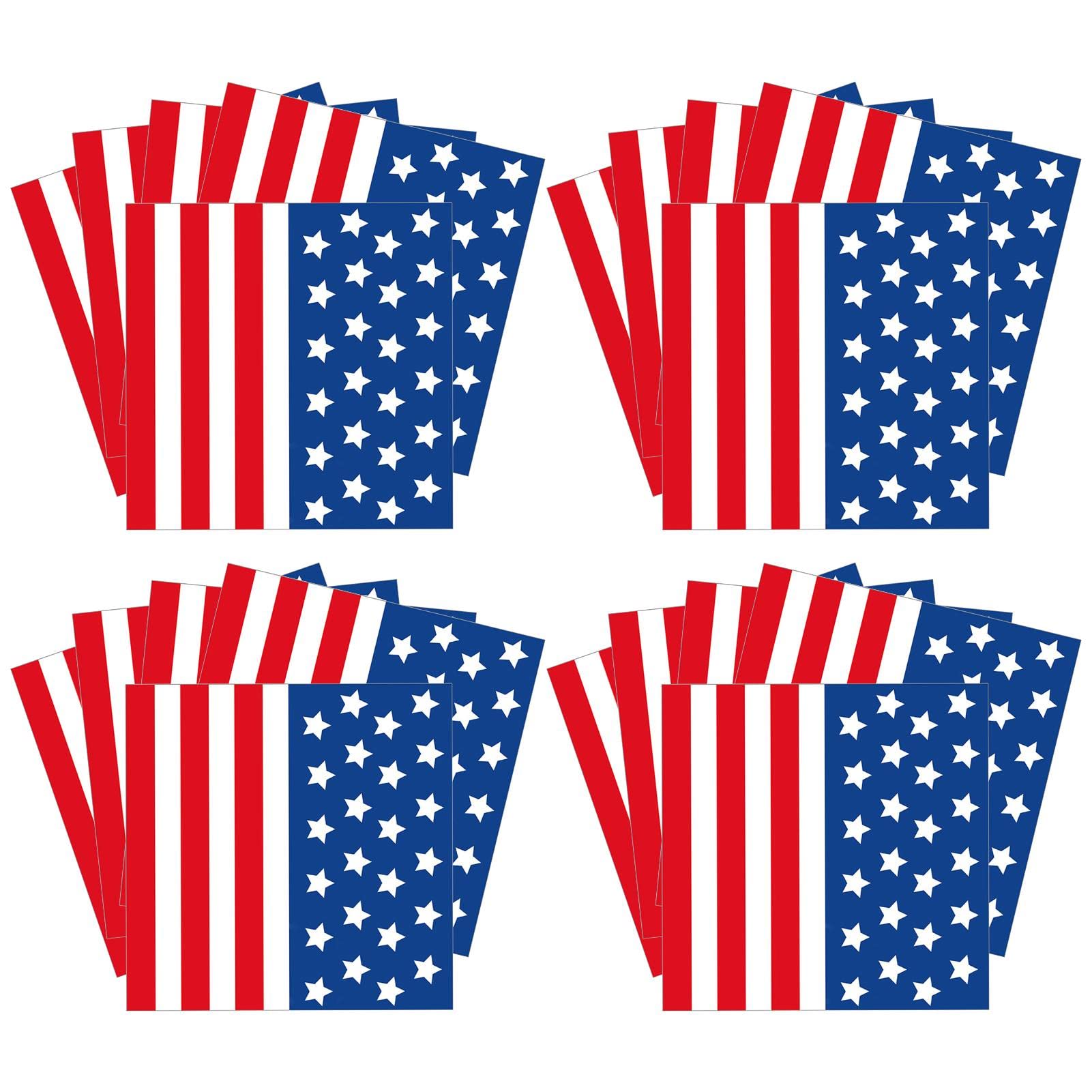 4th of July Party Supplies Set - Patriotic American Flag Cutlery Set with Napkins, Cups, Table Cover & Plates - Perfect for Veterans Day, Memorial Day & Independence Day Celebrations - Ideal for Backyard BBQs, Picnics & Patriotic Themed Parties