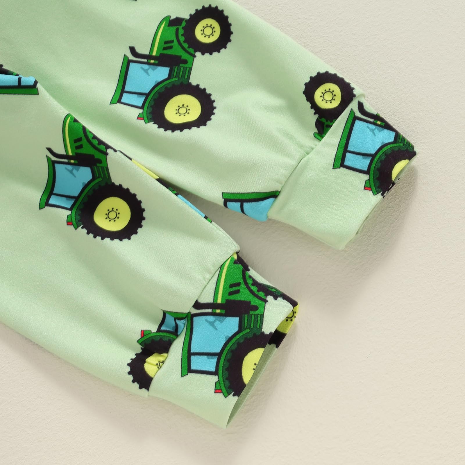Newborn Baby Boy Tractor Outfit - 100% Cotton Farm-Themed Bodysuit with Funny Letter Print + Truck Leggings & Hat Set - Perfect for Baby Shower, Coming Home, Photo Shoots & Farm-Themed Parties