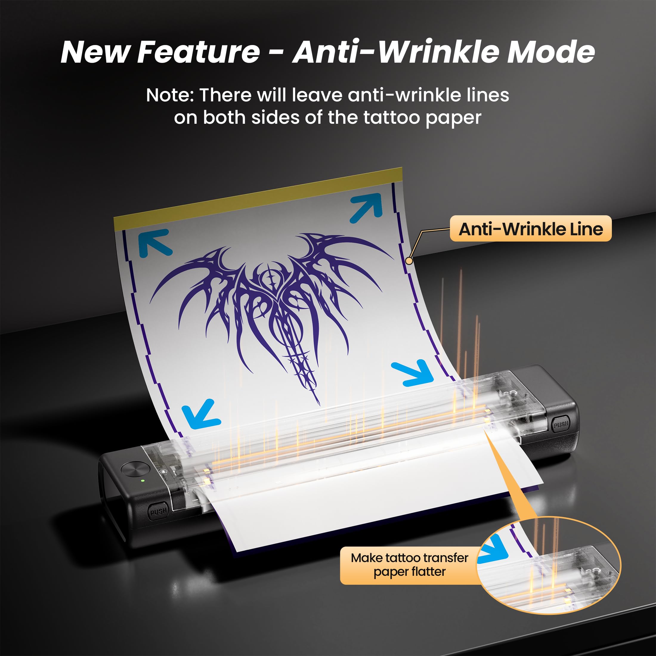 Phomemo TP86 Wireless Bluetooth Tattoo Stencil Printer Machine with 10 Transfer Papers - Professional & Beginner Tattoo Artist Equipment for Temporary Tattoo Designs | Perfect for Tattoo Studios, Home Practice & DIY Body Art Projects