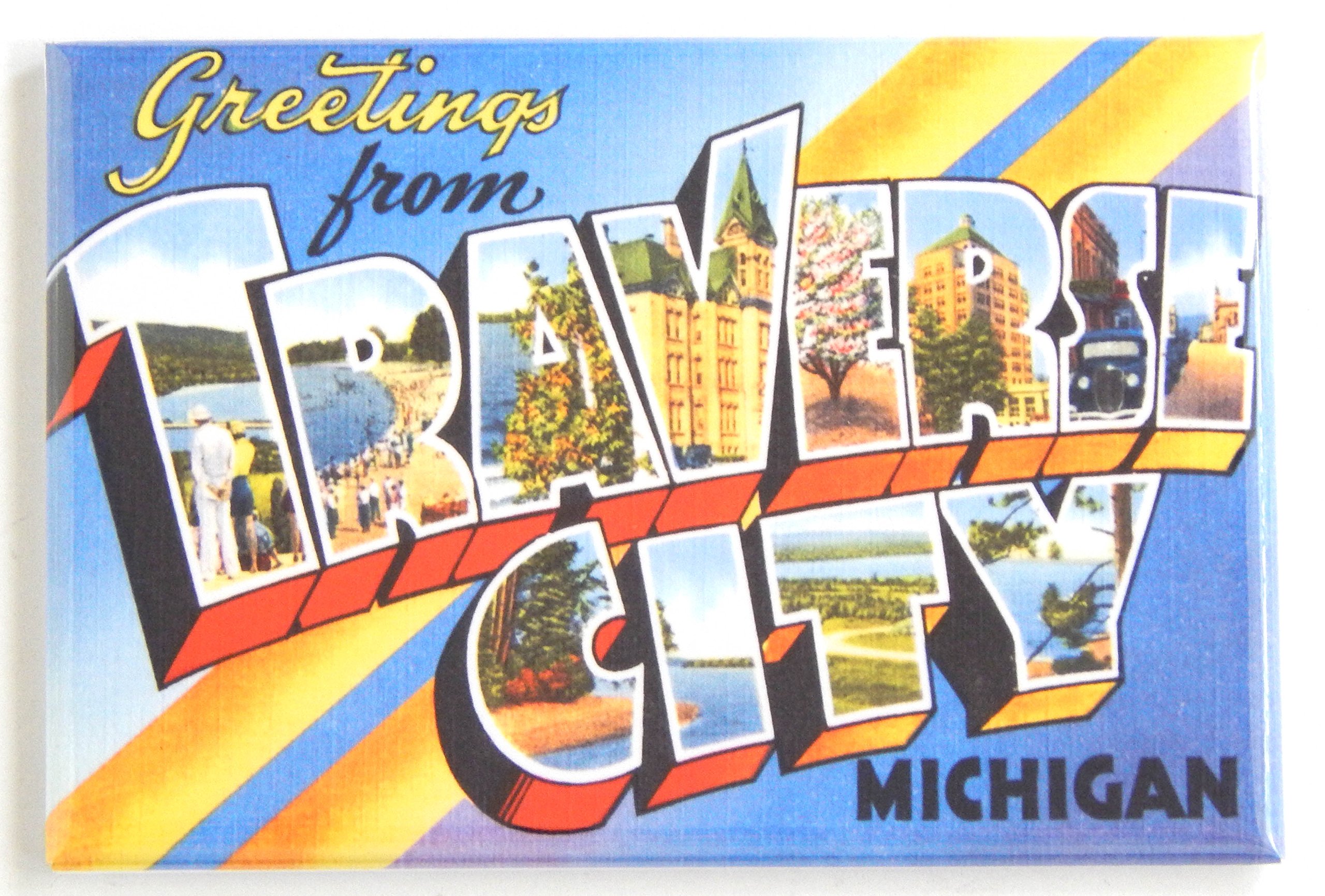 Traverse City Michigan Souvenir Fridge Magnet - 2.5 x 3.5 Inch Collectible Travel Gift - Perfect for Refrigerators, Lockers & Office Decor